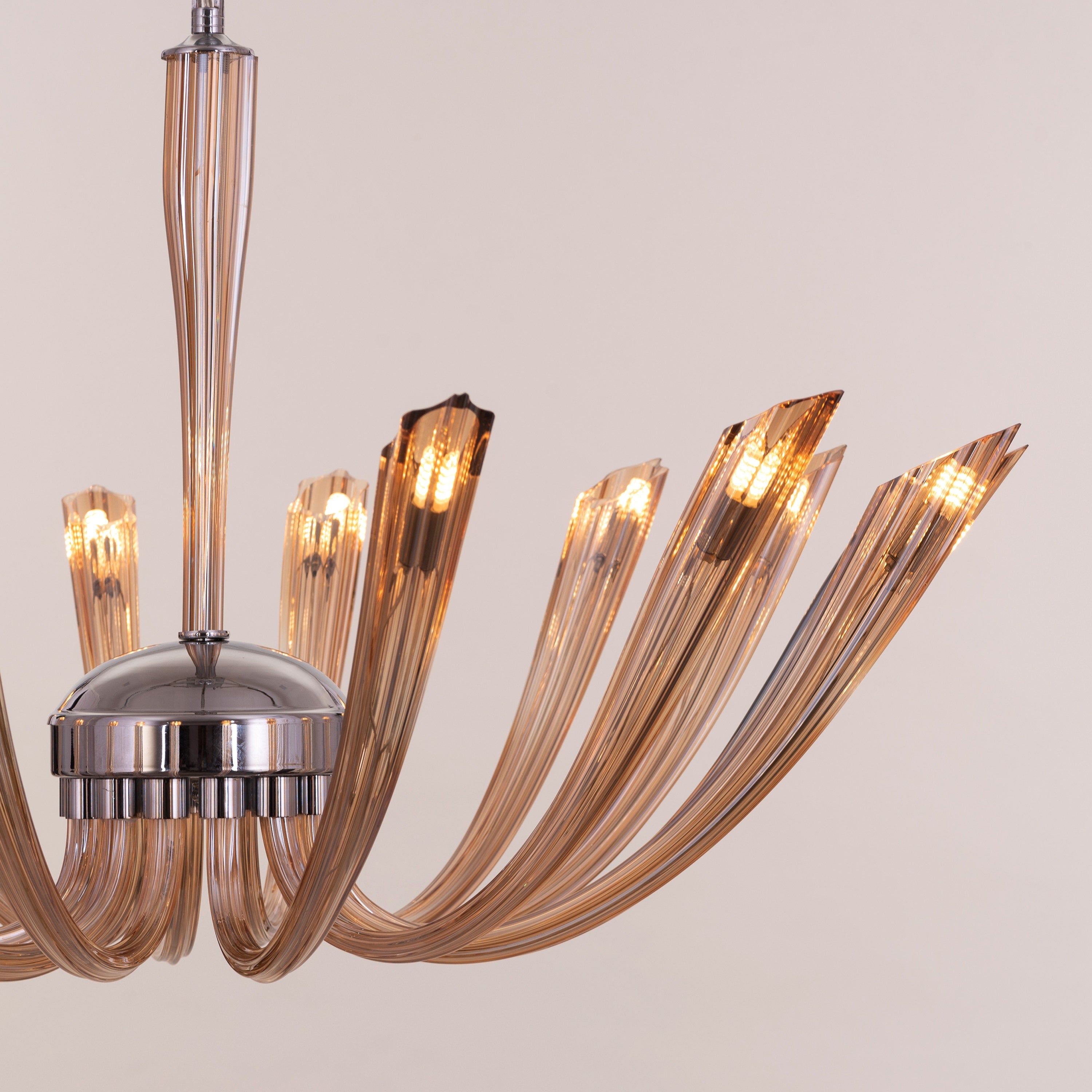 Landslide (Large, Brown) Glass Chandelier