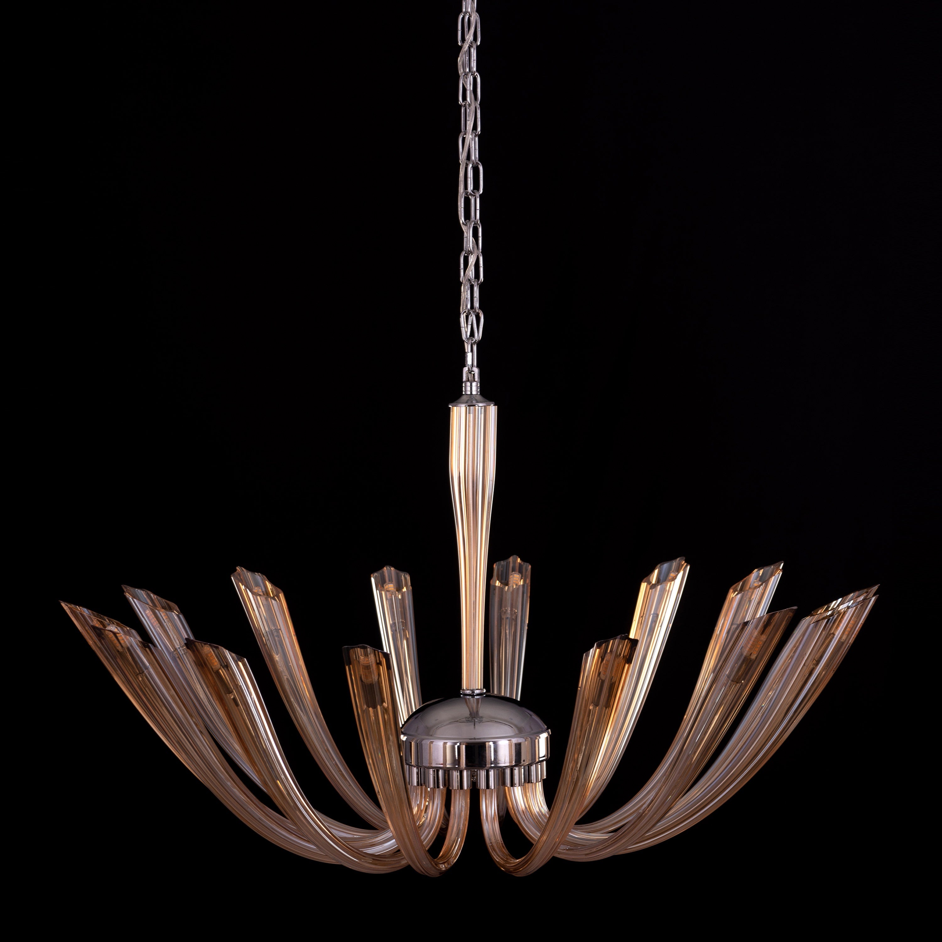 Landslide (Large, Brown) Glass Chandelier
