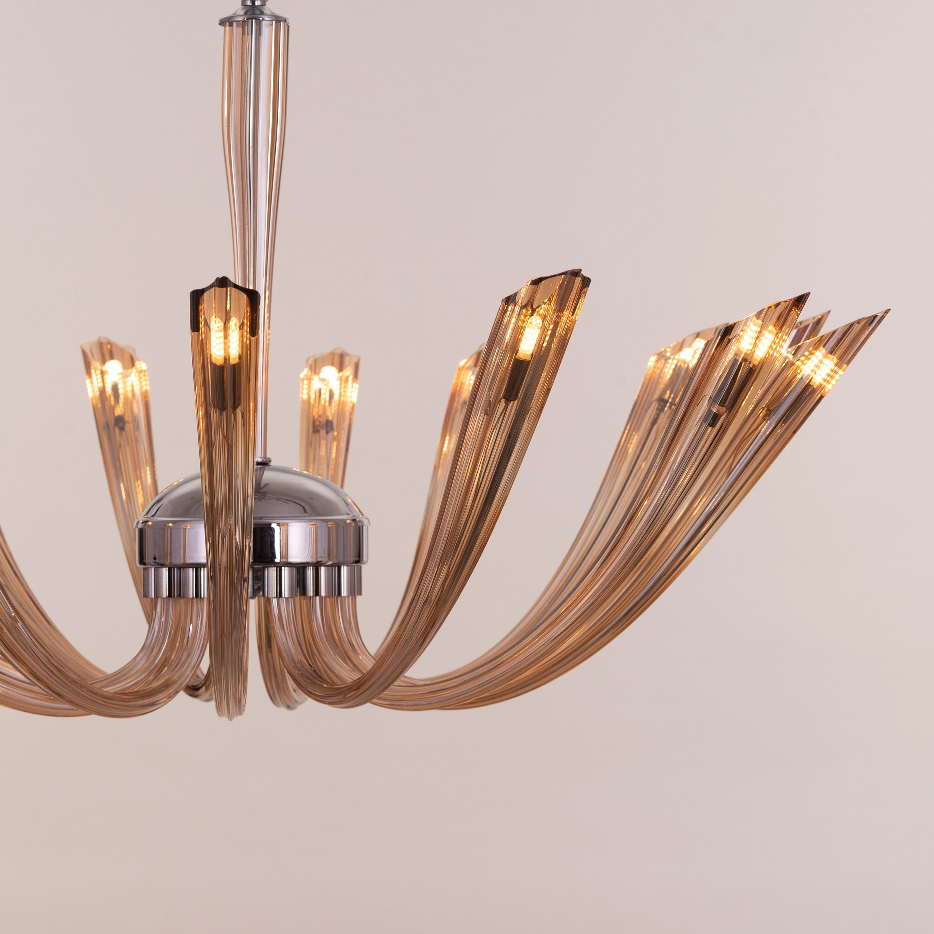 Landslide (Large, Brown) Glass Chandelier