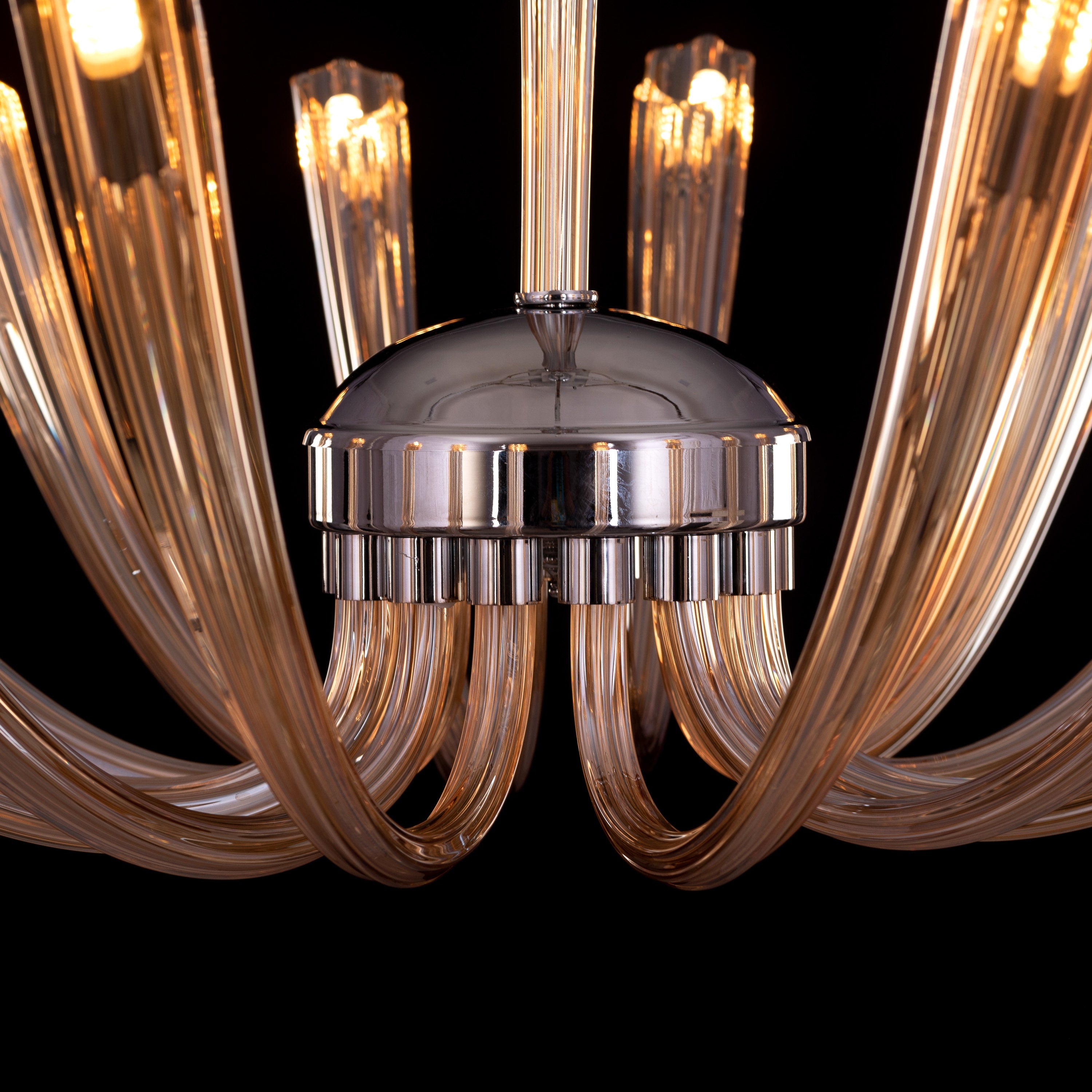 Landslide (Large, Brown) Glass Chandelier