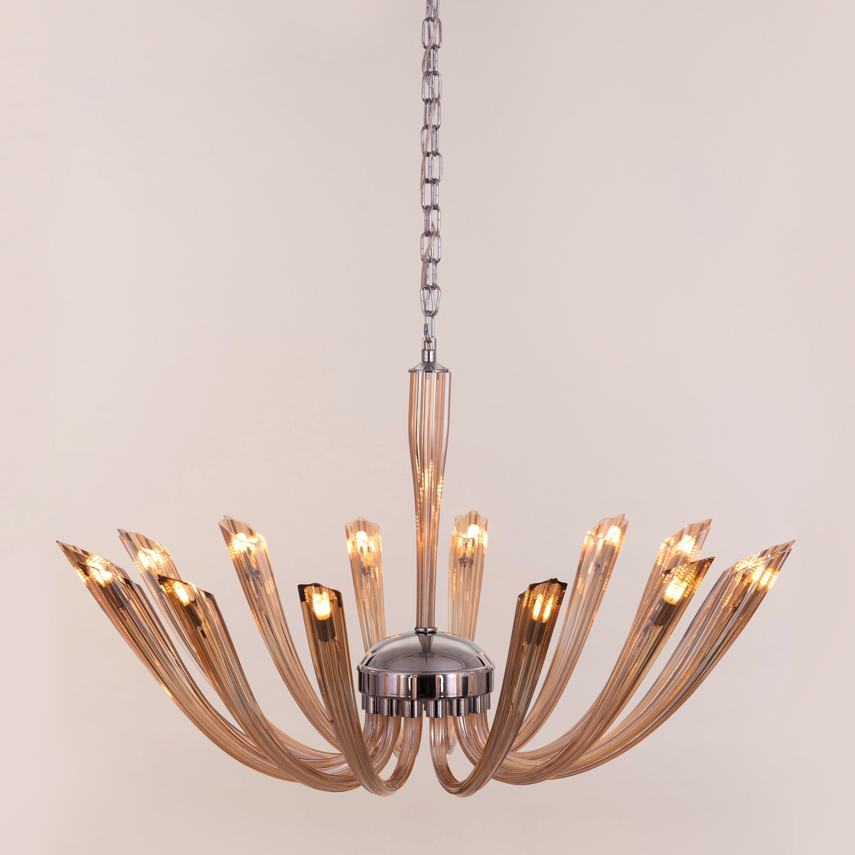 Landslide (Large, Brown) Glass Chandelier