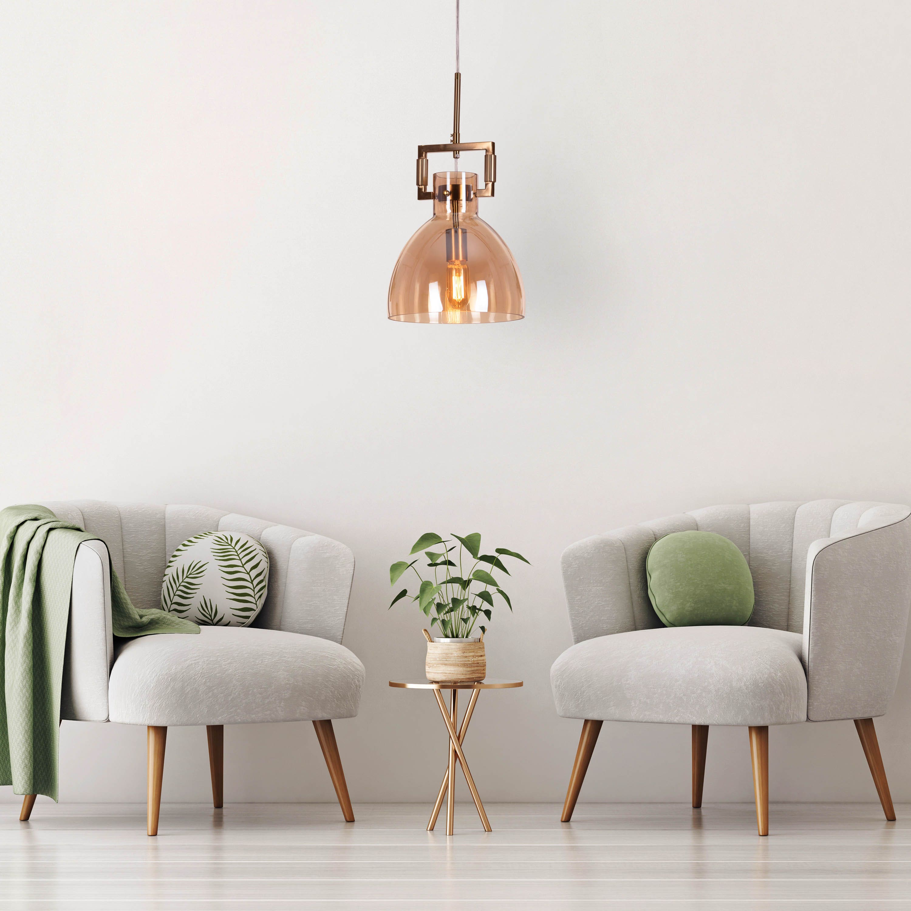 High Hopes (Oval, Amber) Glass pendant Light