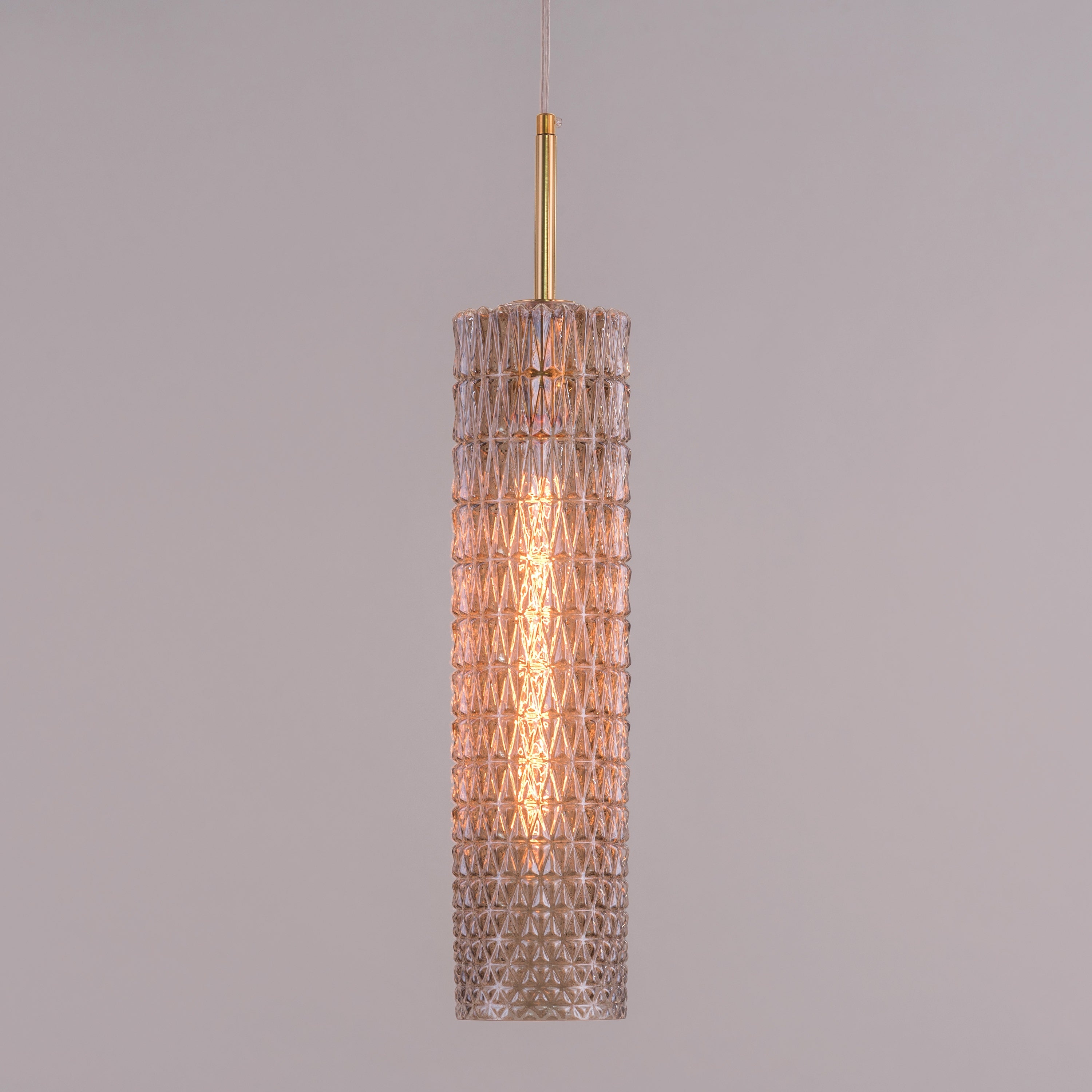 Drops Of Dew (Amber) Textured Glass Pendant Light