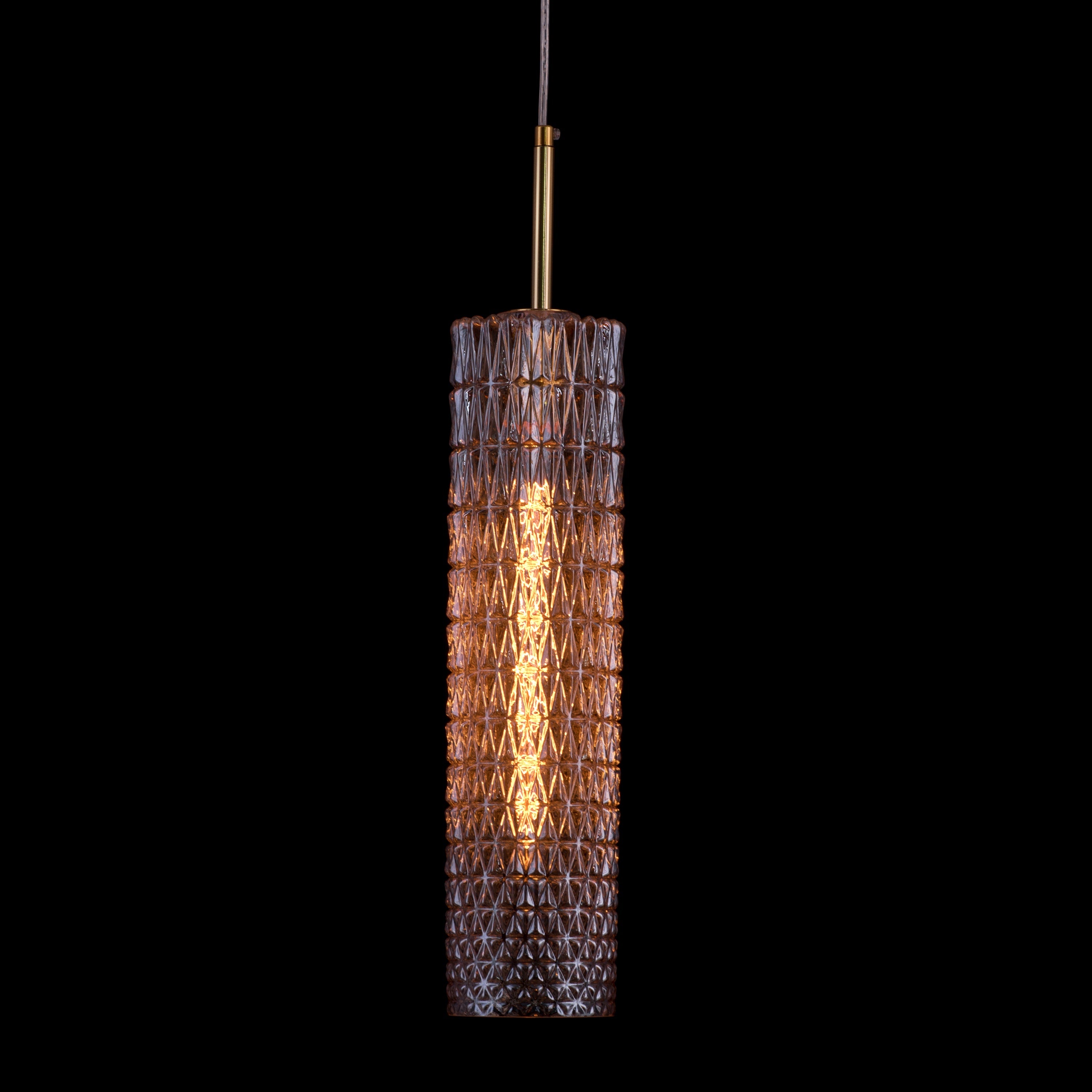 Drops Of Dew (Amber) Textured Glass Pendant Light