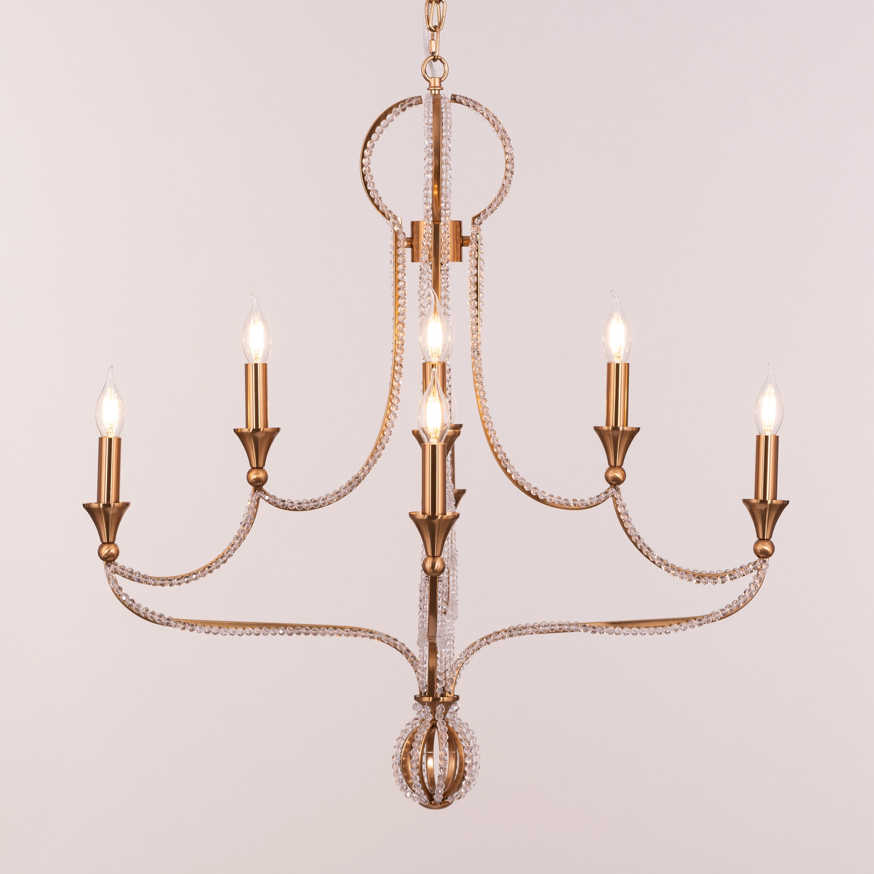 Follow Your Muse (Large, Gold) Crystal Chandelier