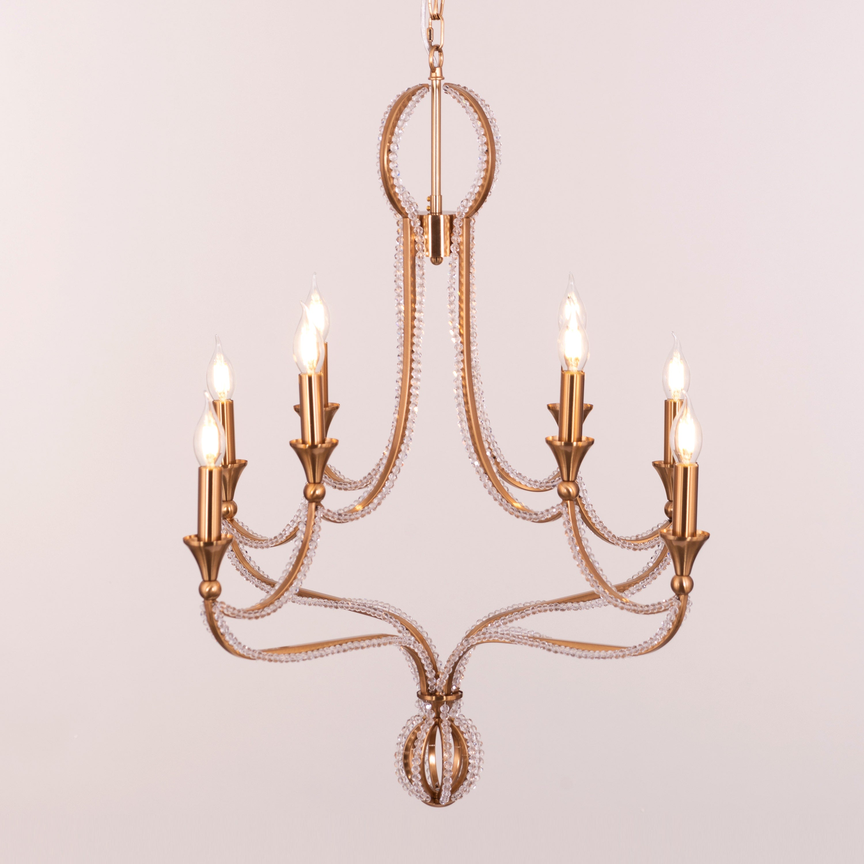 Follow Your Muse (Large, Gold) Crystal Chandelier