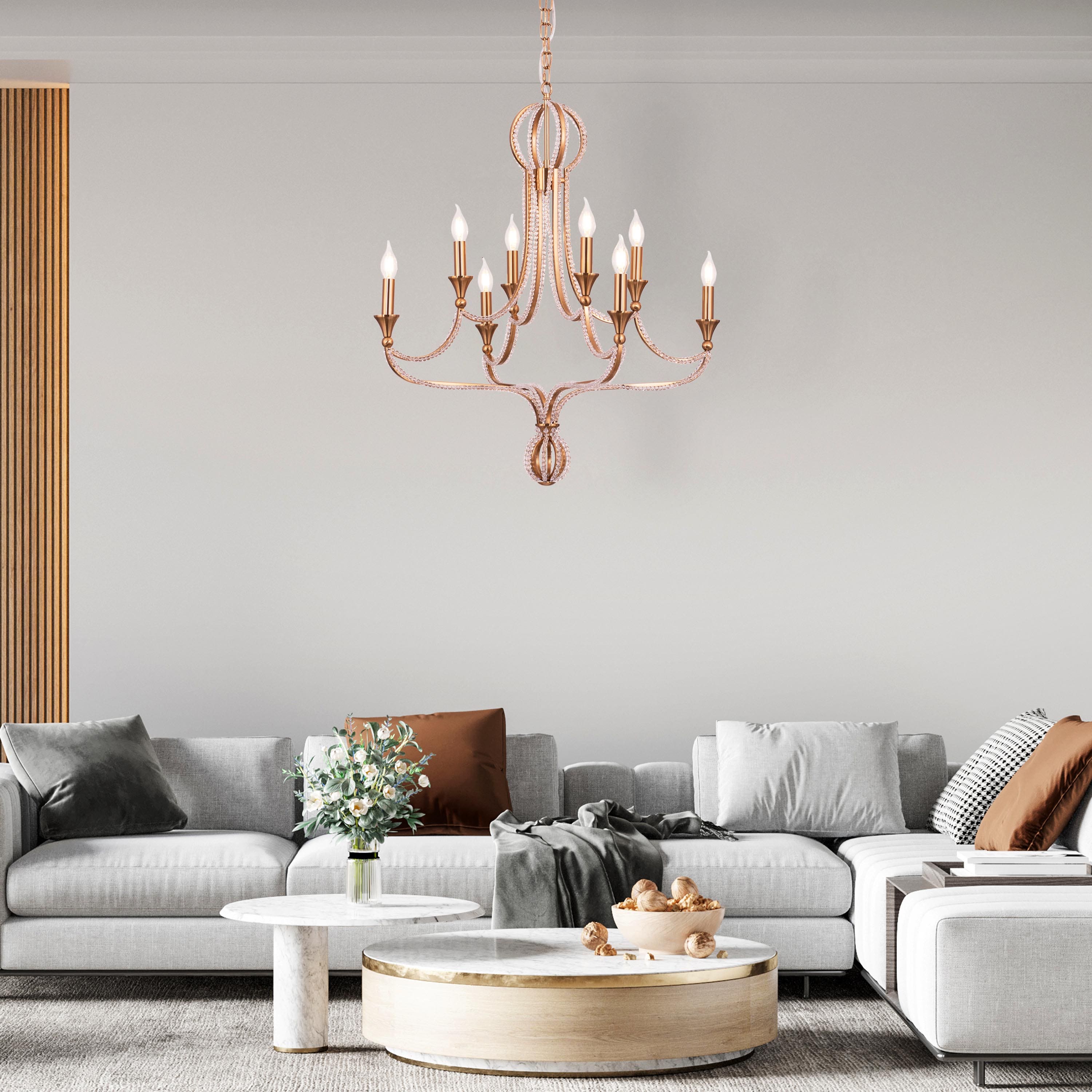 Follow Your Muse (Large, Gold) Crystal Chandelier