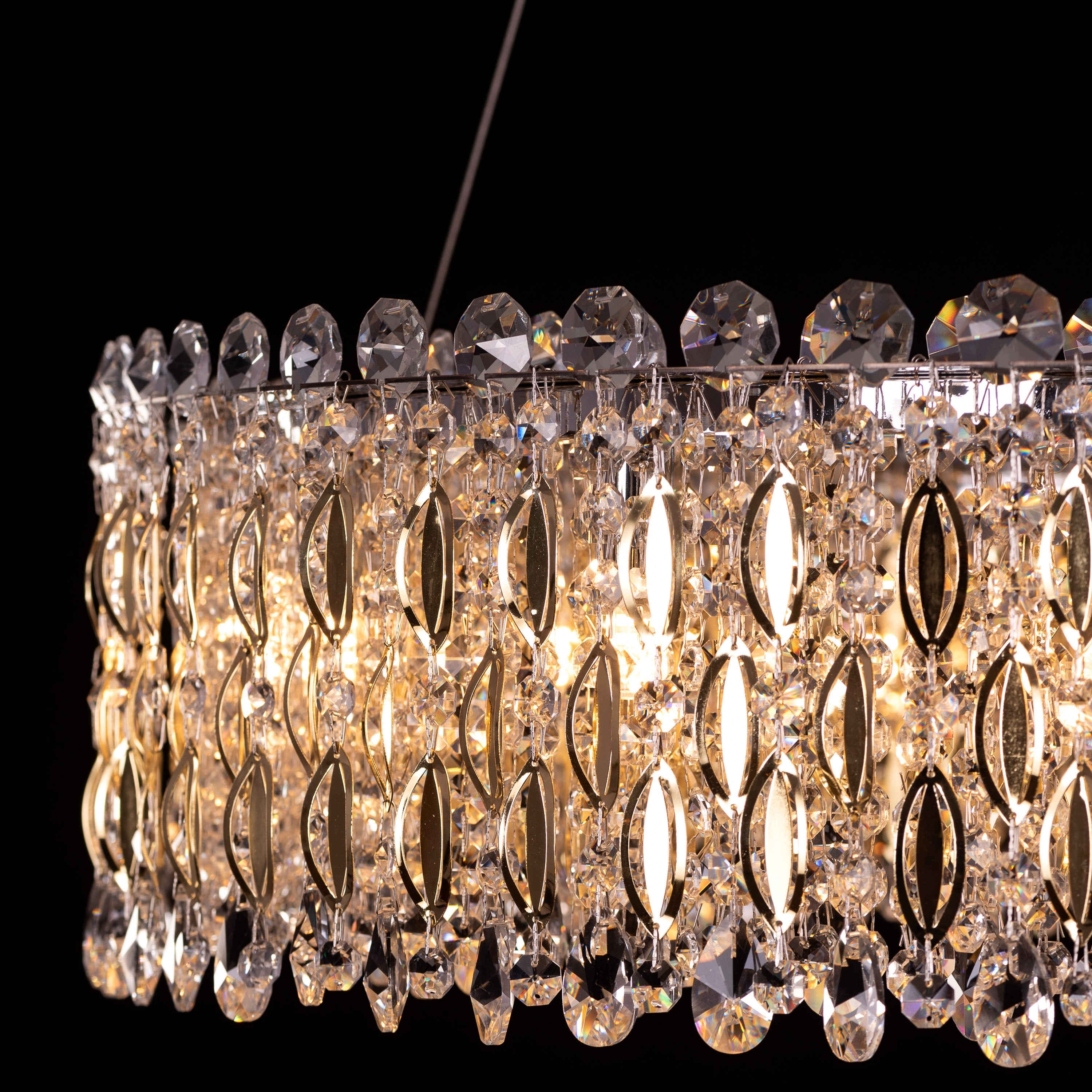 Shooting Star (Gold) Crystal Chandelier