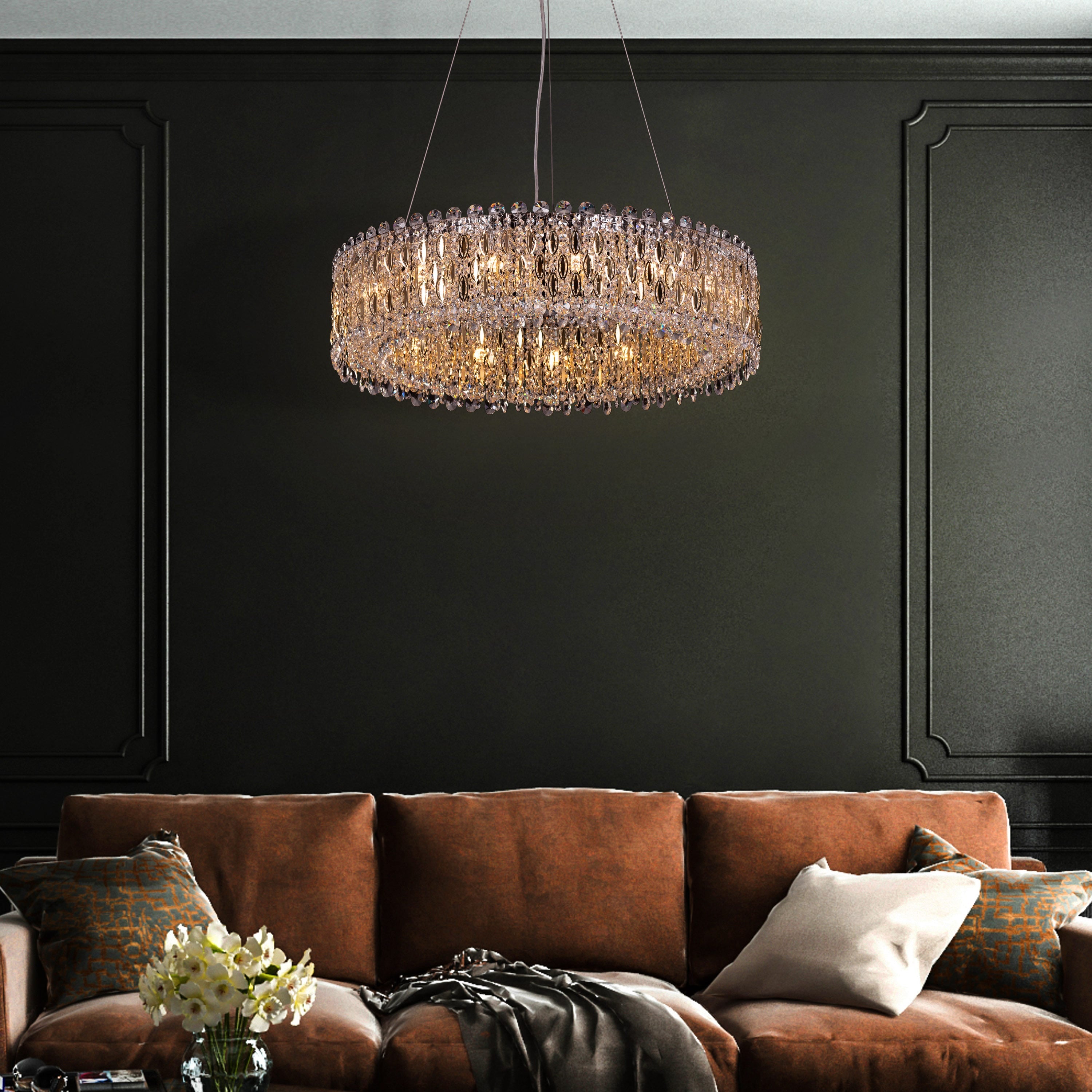 Shooting Star (Gold) Crystal Chandelier