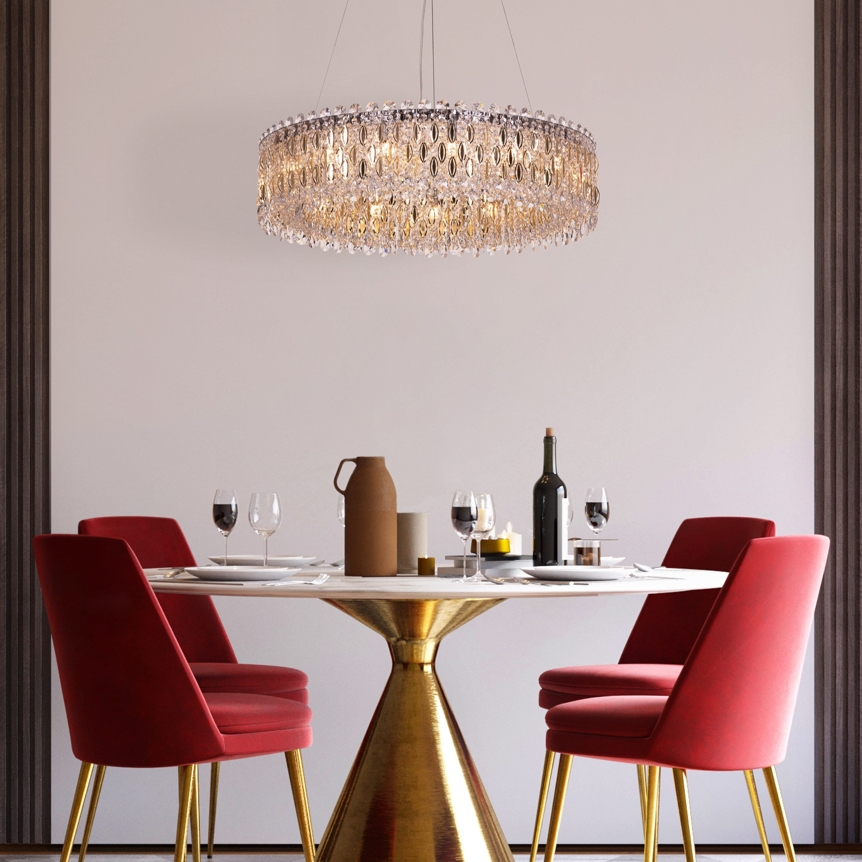 Shooting Star (Gold) Crystal Chandelier