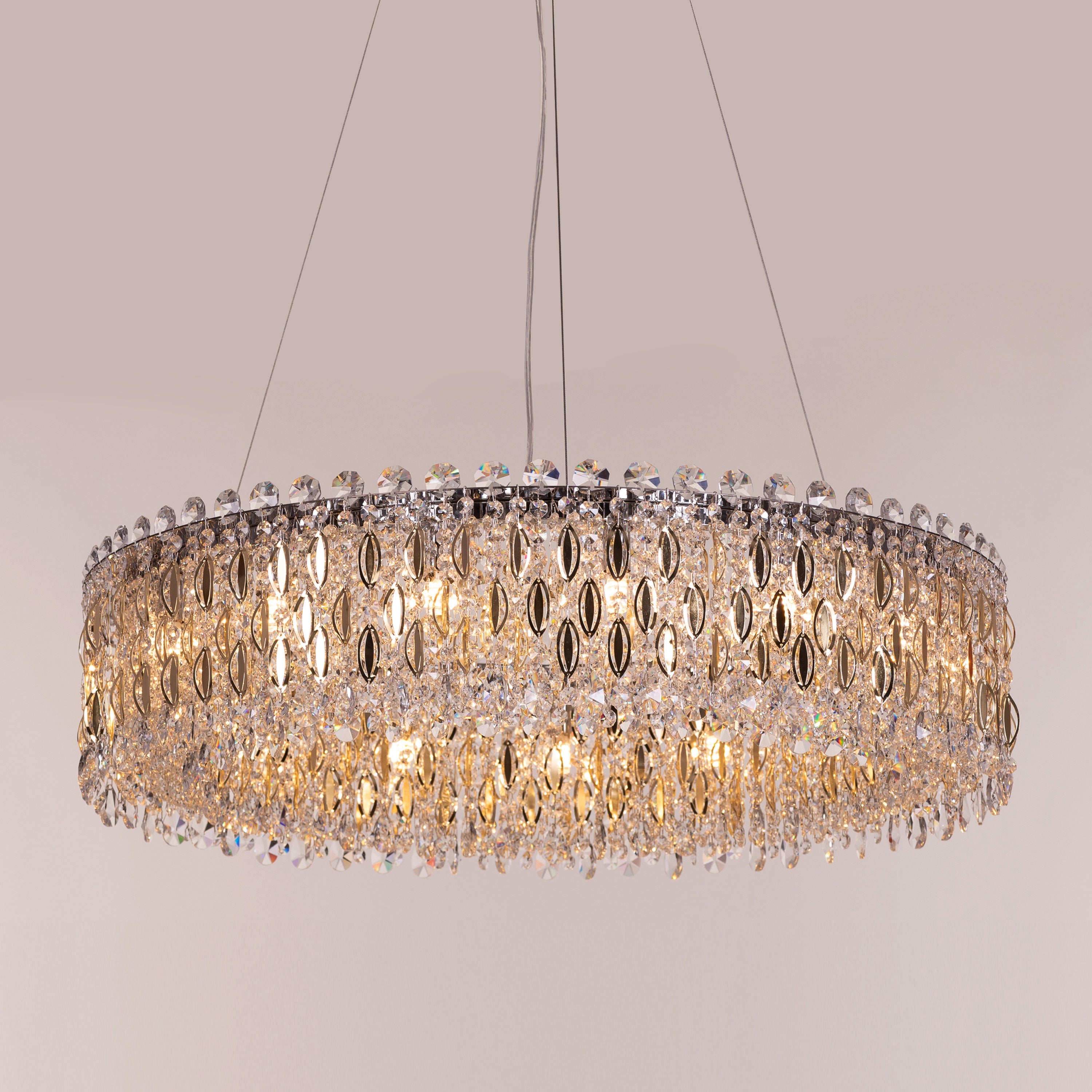 Shooting Star (Gold) Crystal Chandelier