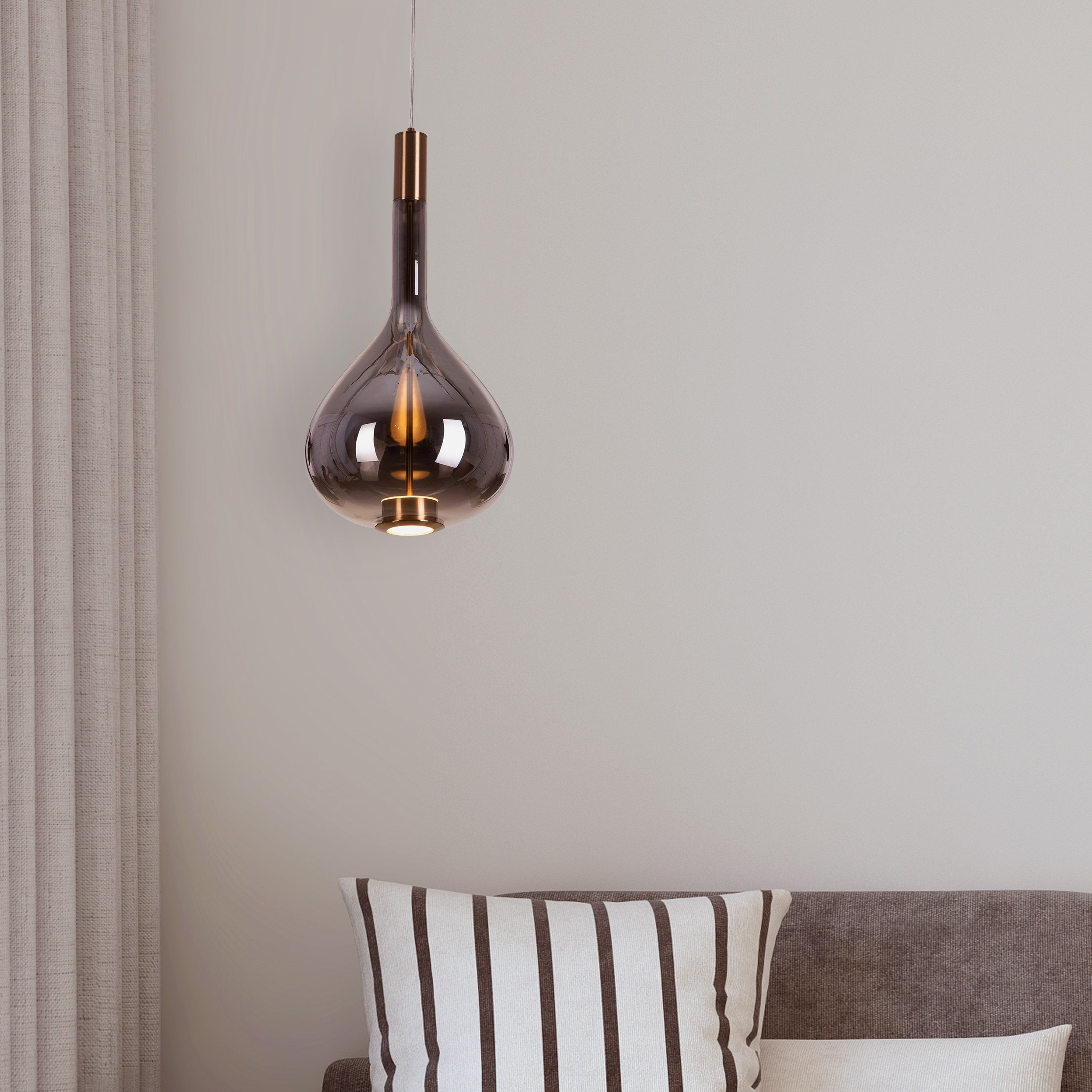 You Own It (Smokey Grey, Built-In LED) Glass Pendant Light