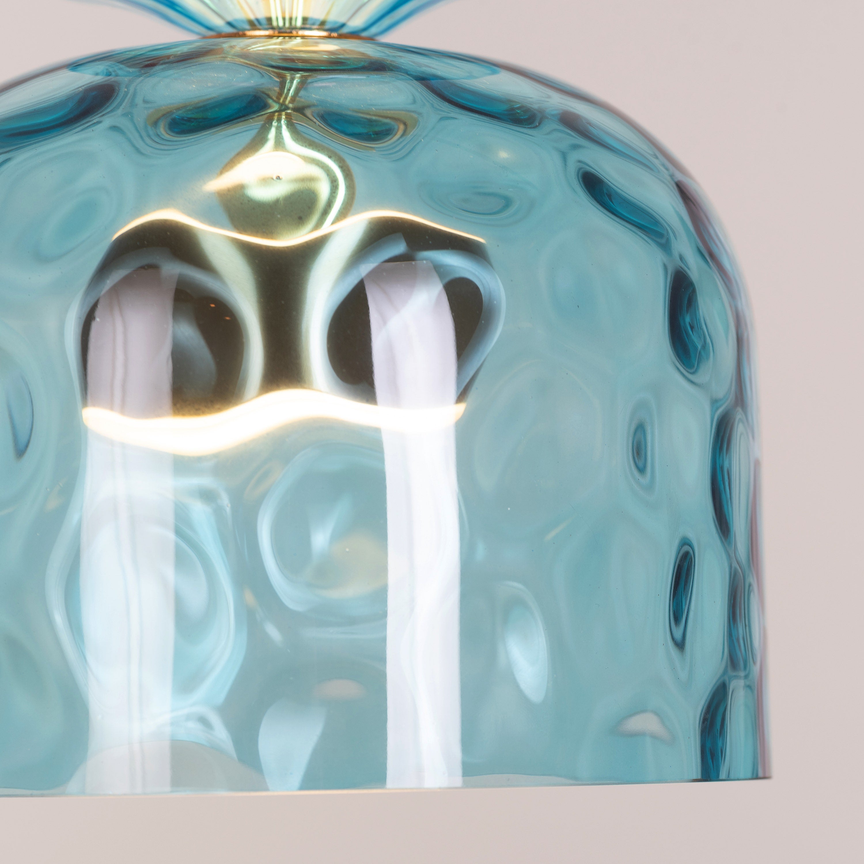 Hawaiian Cocktail (Blue, Built-In LED) Glass Pendant Light