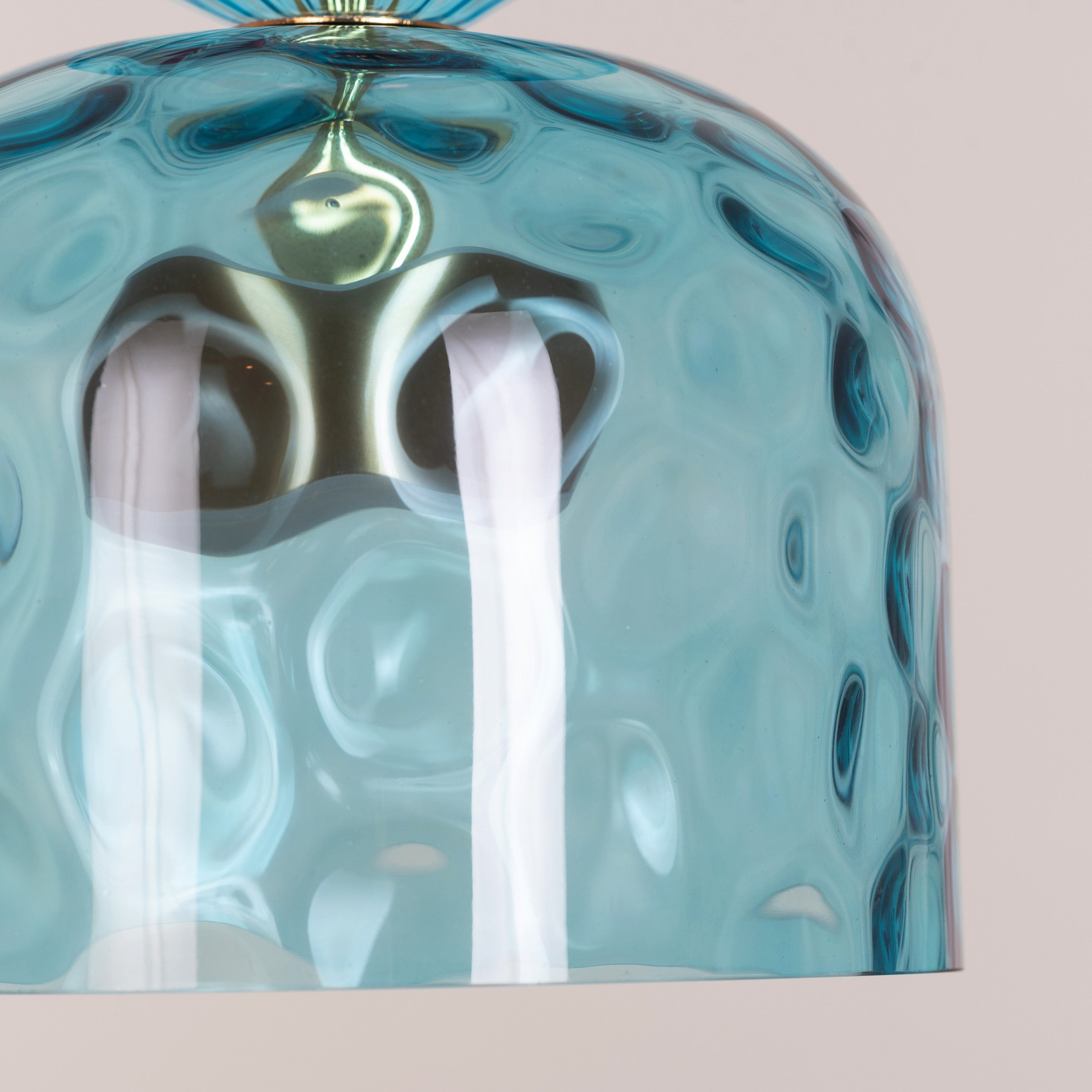 Hawaiian Cocktail (Blue, Built-In LED) Glass Pendant Light