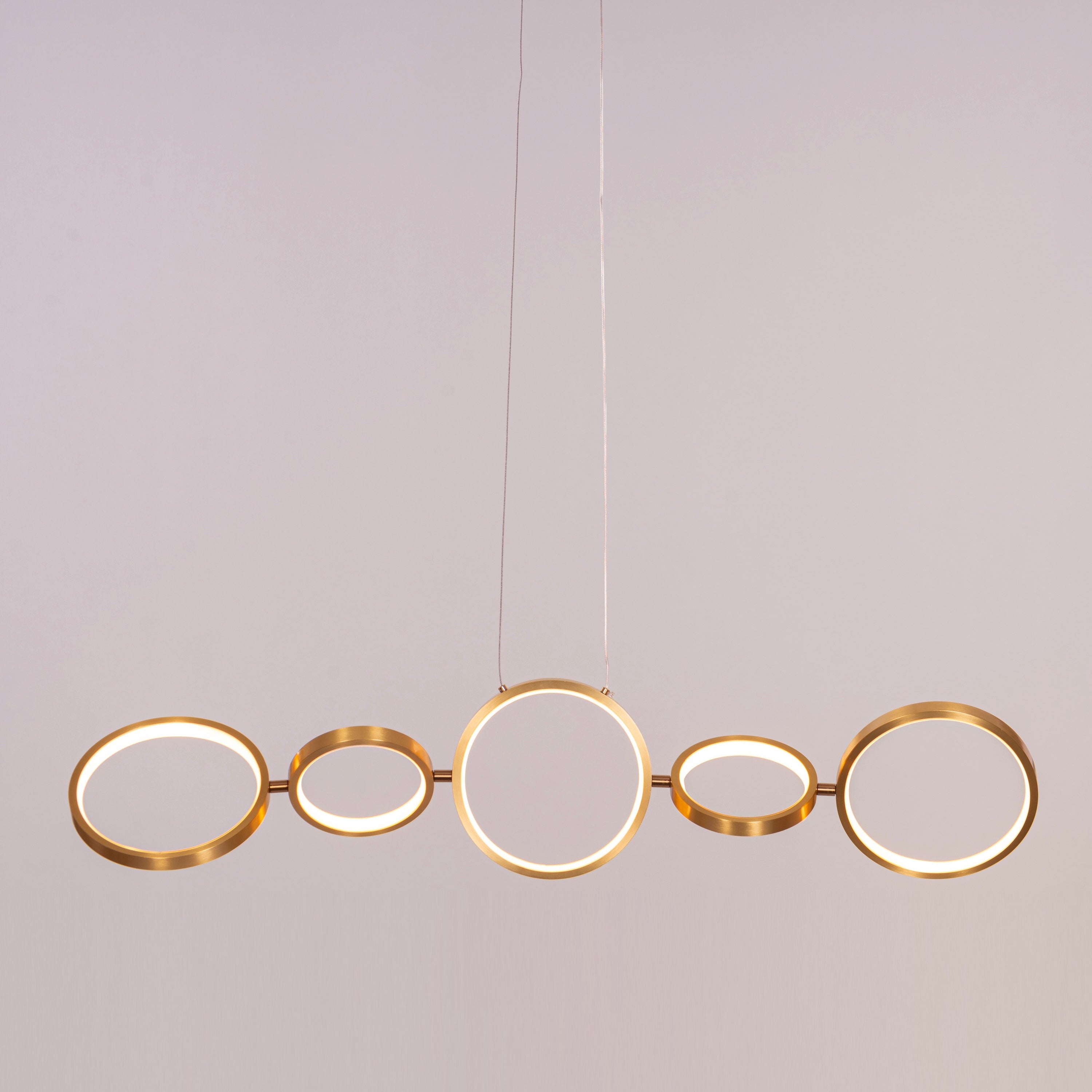 How We Play (Large, Gold, Dimmable LED with Remote Control) Chandelier