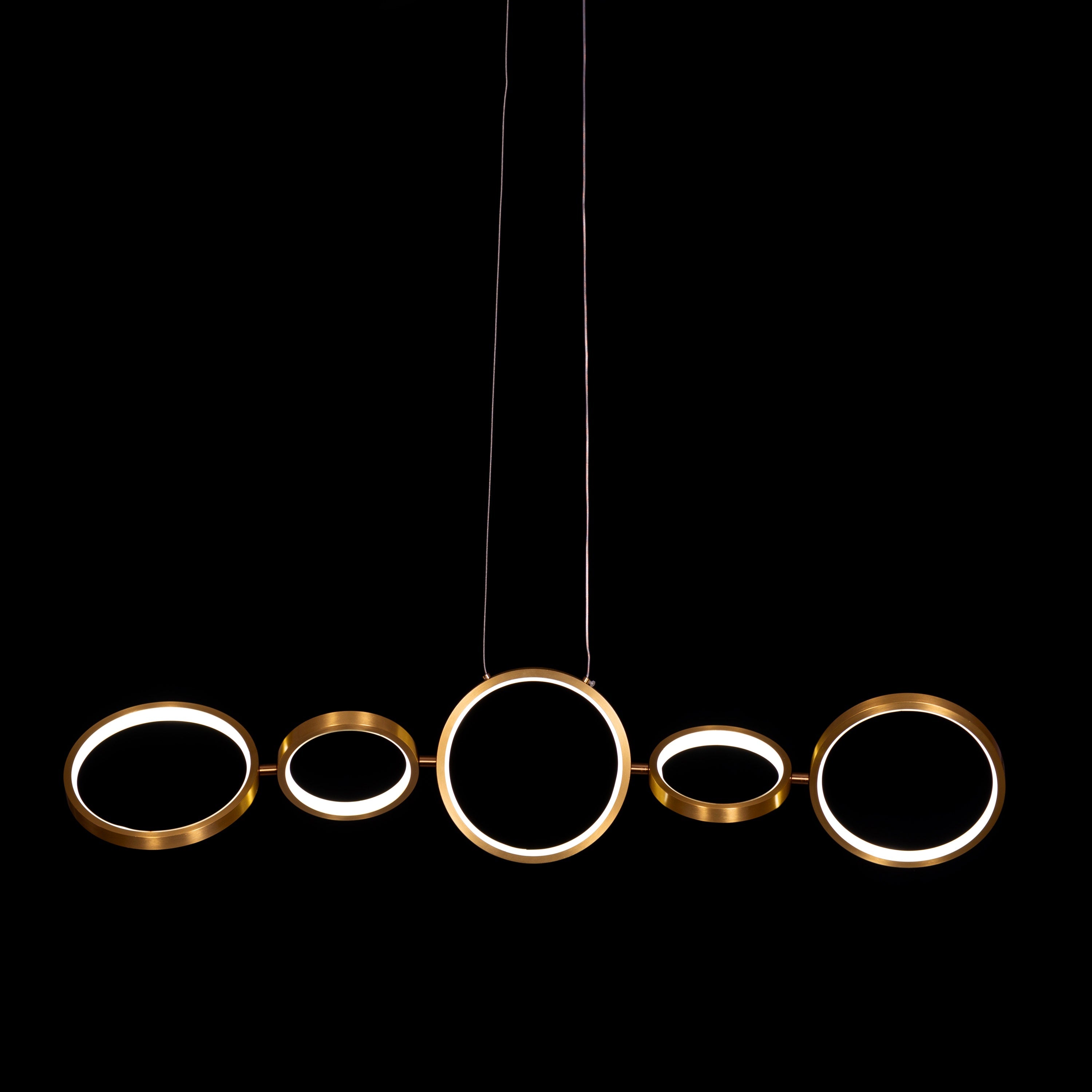 How We Play (Large, Gold, Dimmable LED with Remote Control) Chandelier