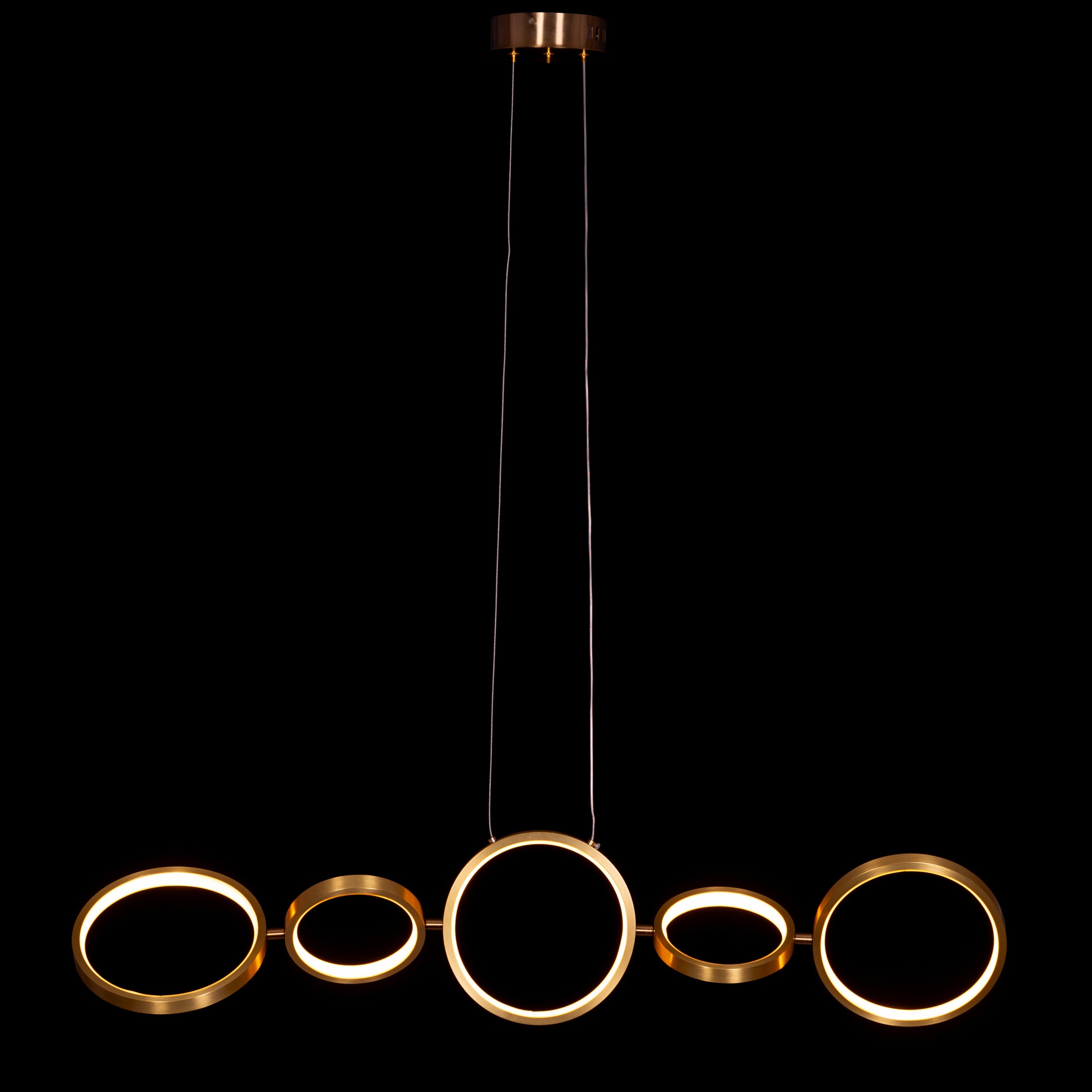 How We Play (Large, Gold, Dimmable LED with Remote Control) Chandelier