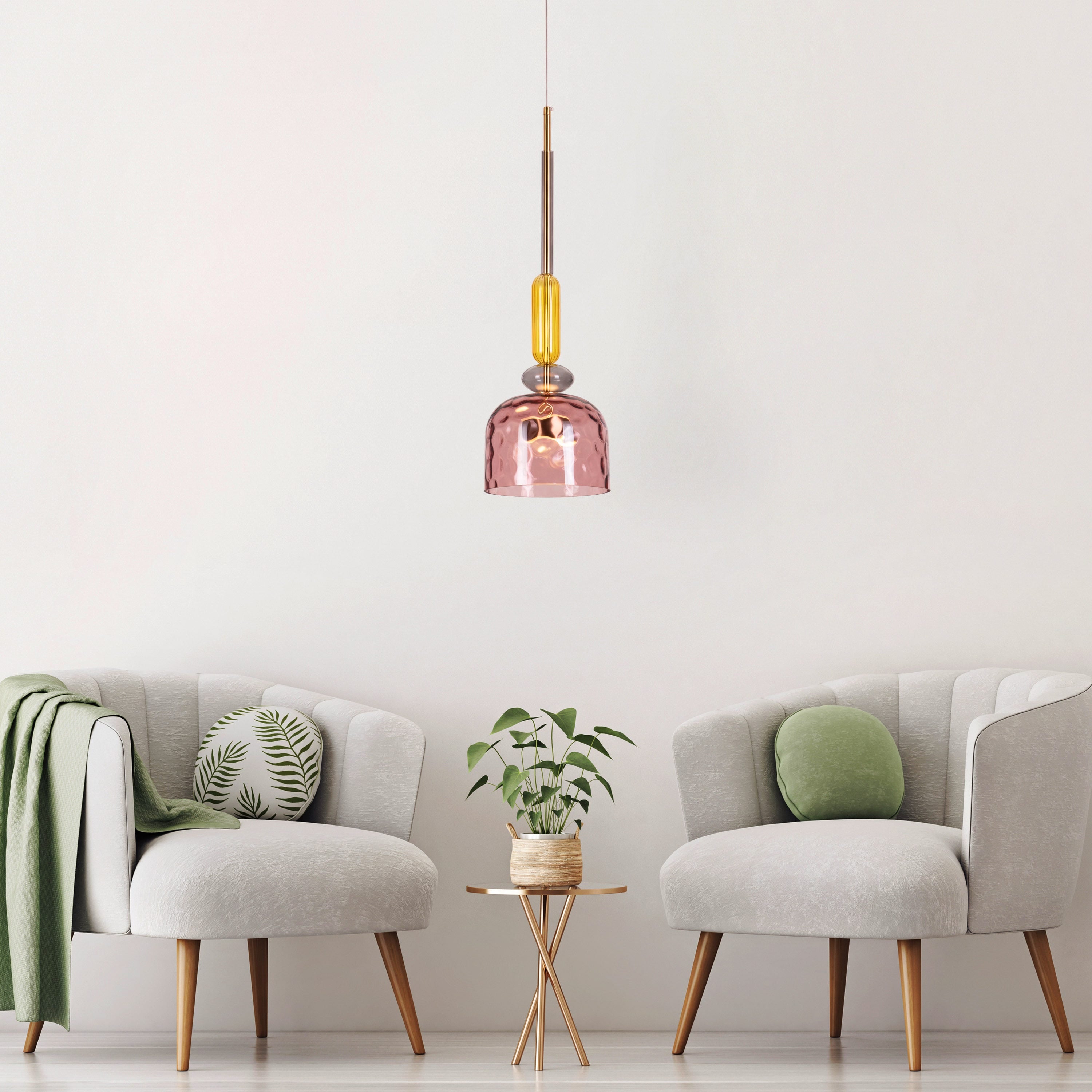 Sweet Treats (Pink, Built-In LED) Glass Pendant Light