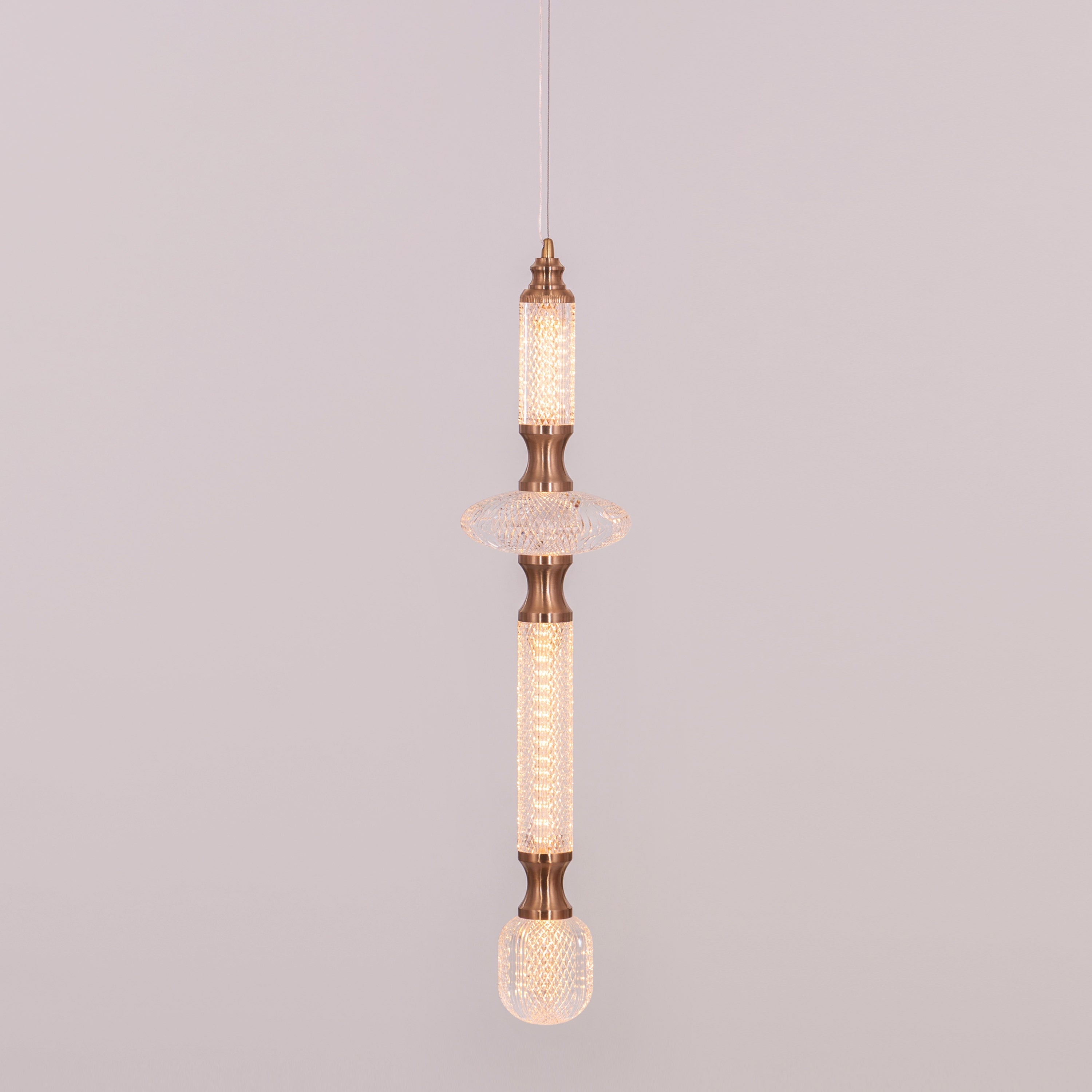 Awake At Dawn (Gold, Dimmable LED with Remote Control) Pendant Light