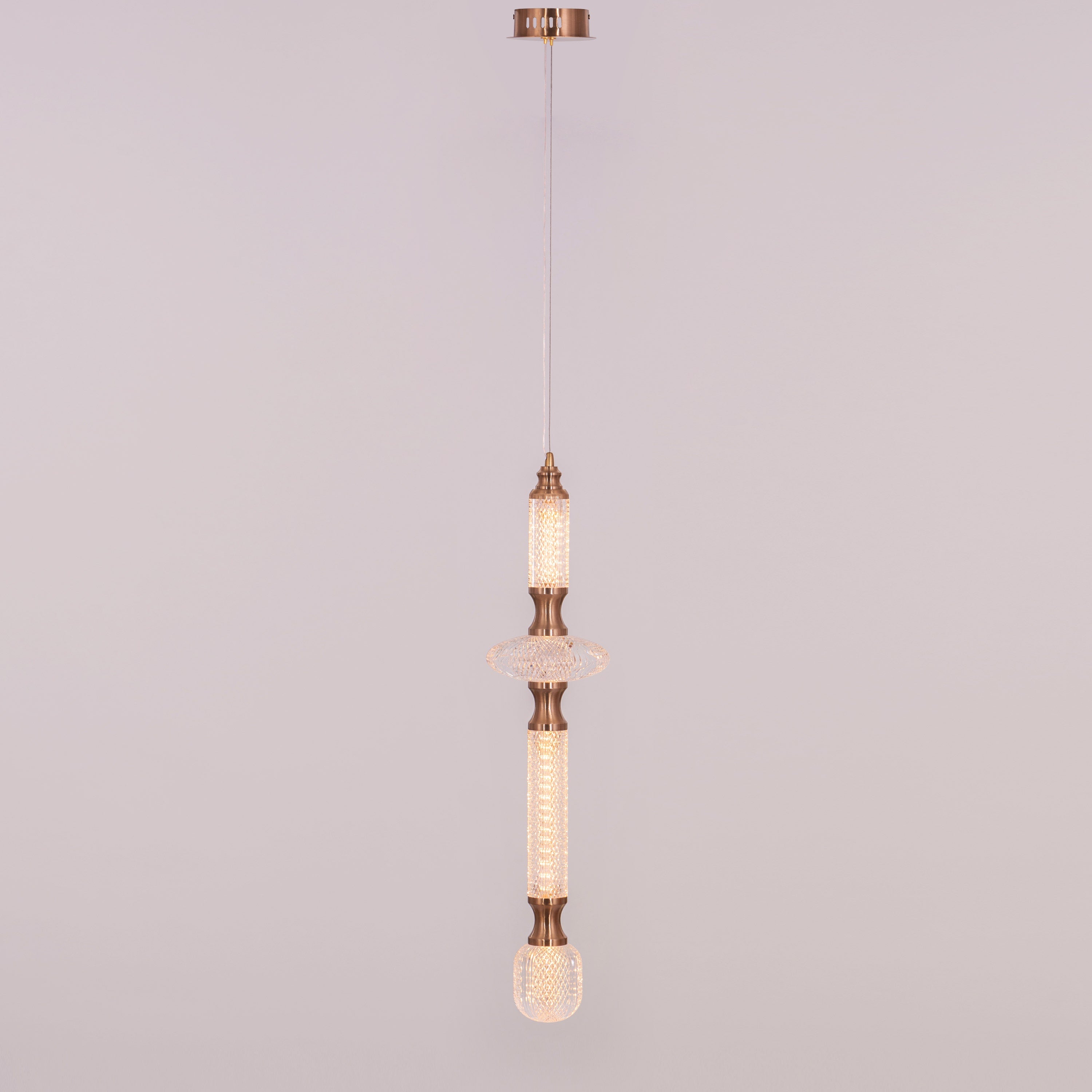 Awake At Dawn (Gold, Dimmable LED with Remote Control) Pendant Light