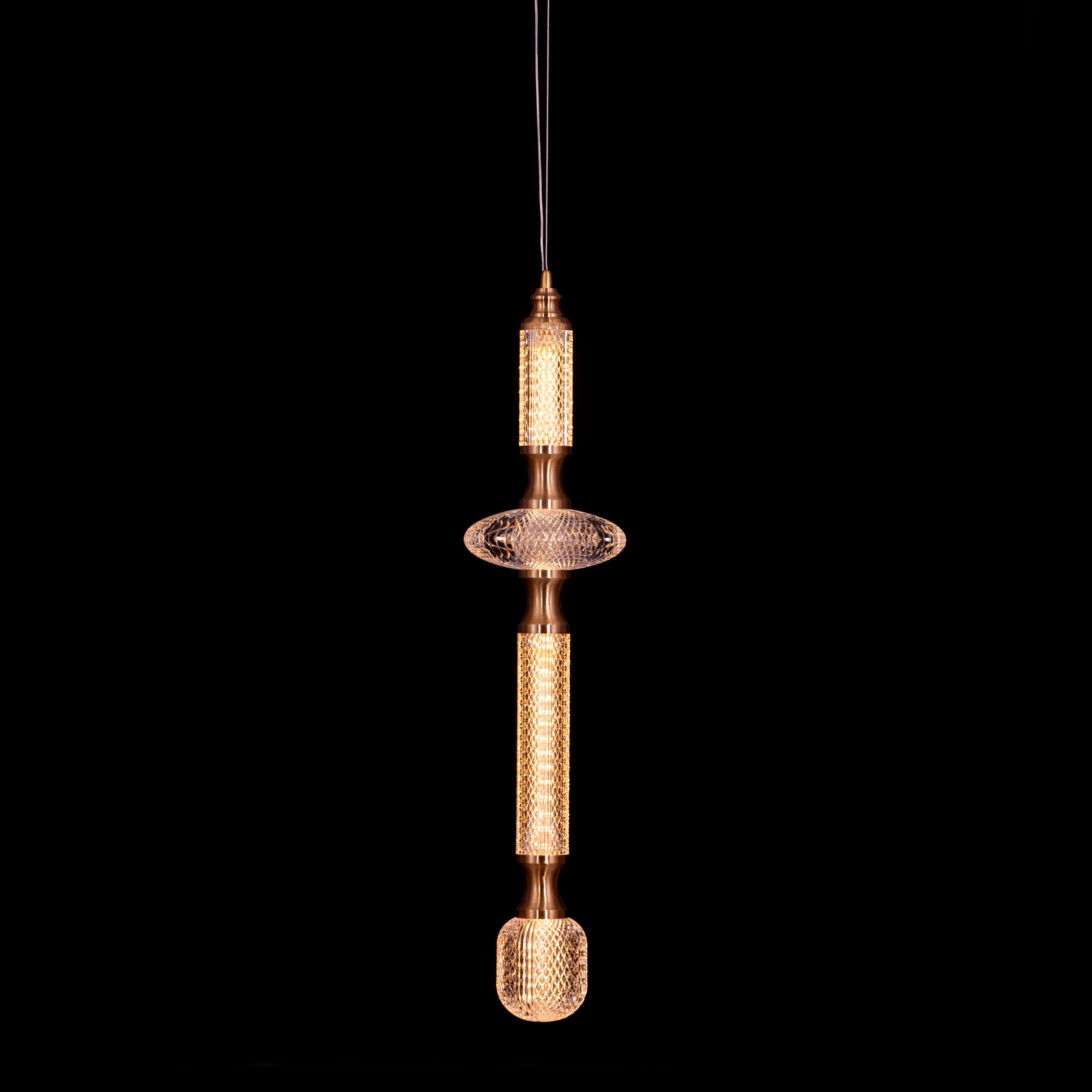 Awake At Dawn (Gold, Dimmable LED with Remote Control) Pendant Light