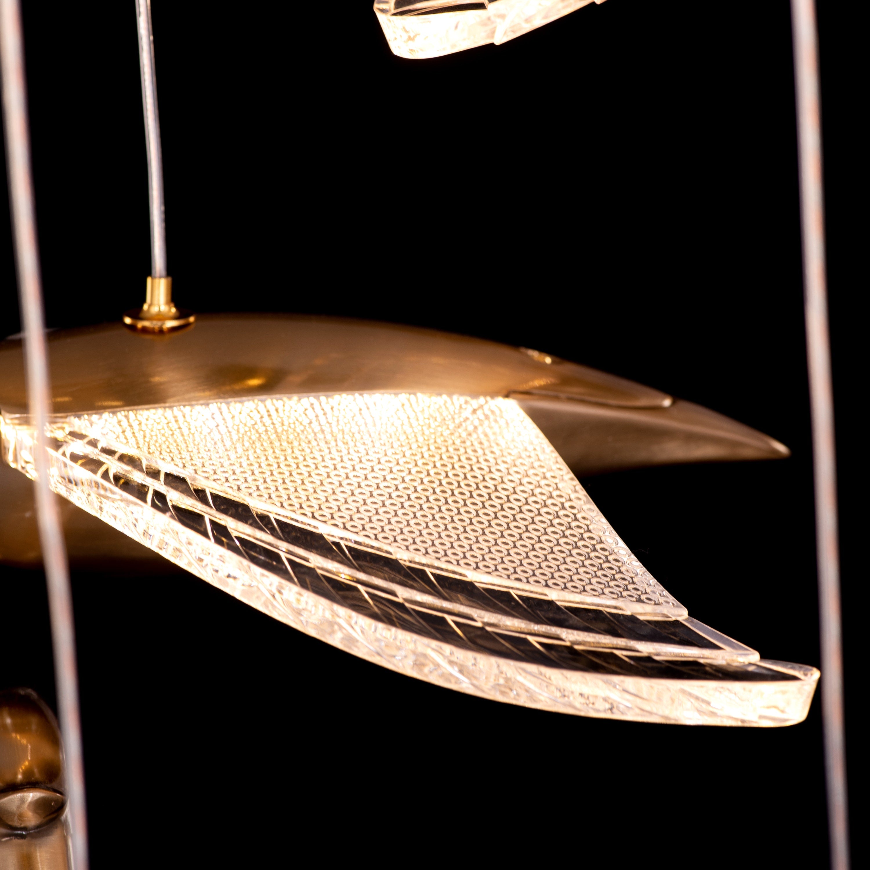 Before I Wake (Large, Gold, Dimmable LED with Remote Control) Double Height Chandelier