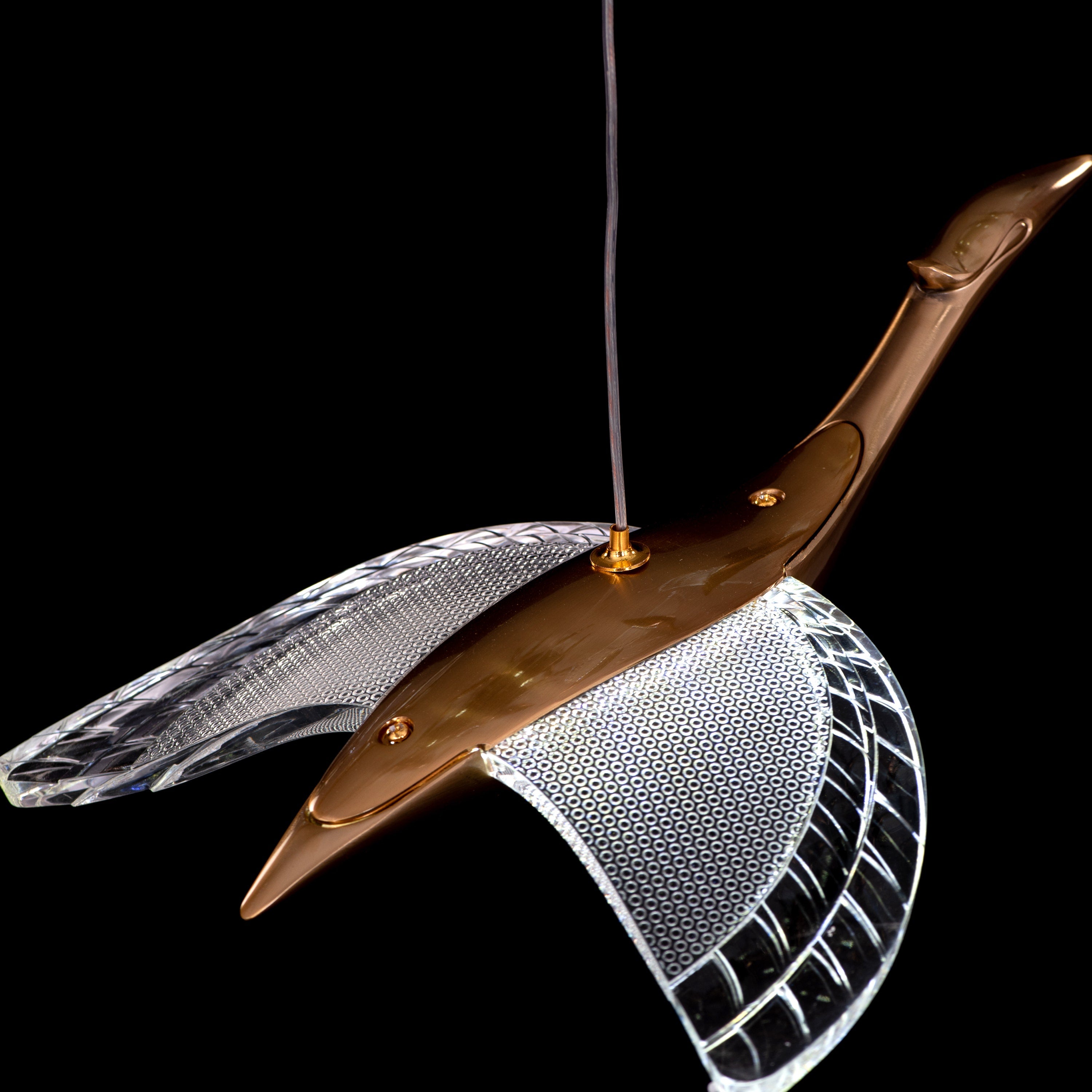 Before I Wake (Large, Gold, Dimmable LED with Remote Control) Double Height Chandelier