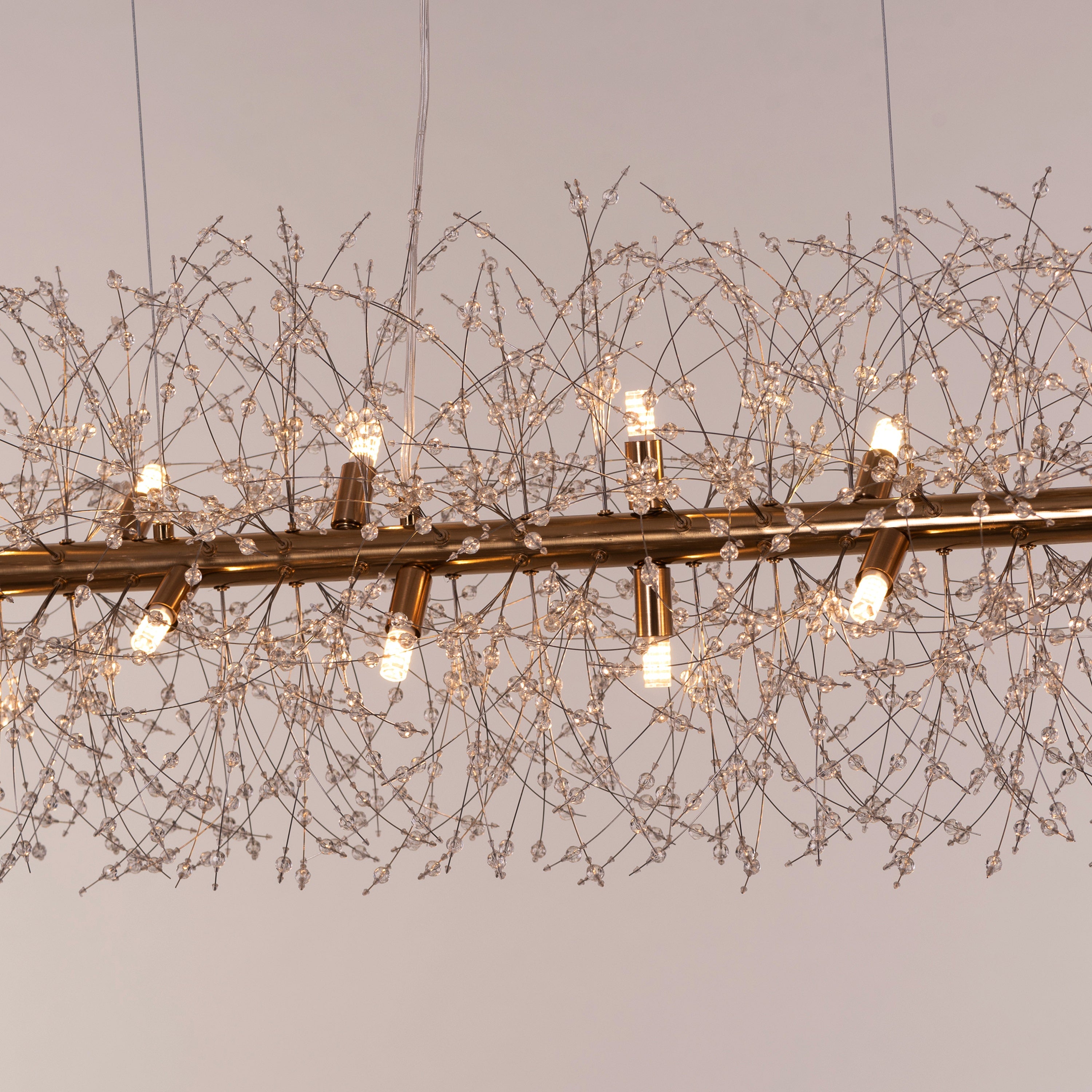 Touch The Clouds (Medium, Rectangular, Gold) Crystal Chandelier