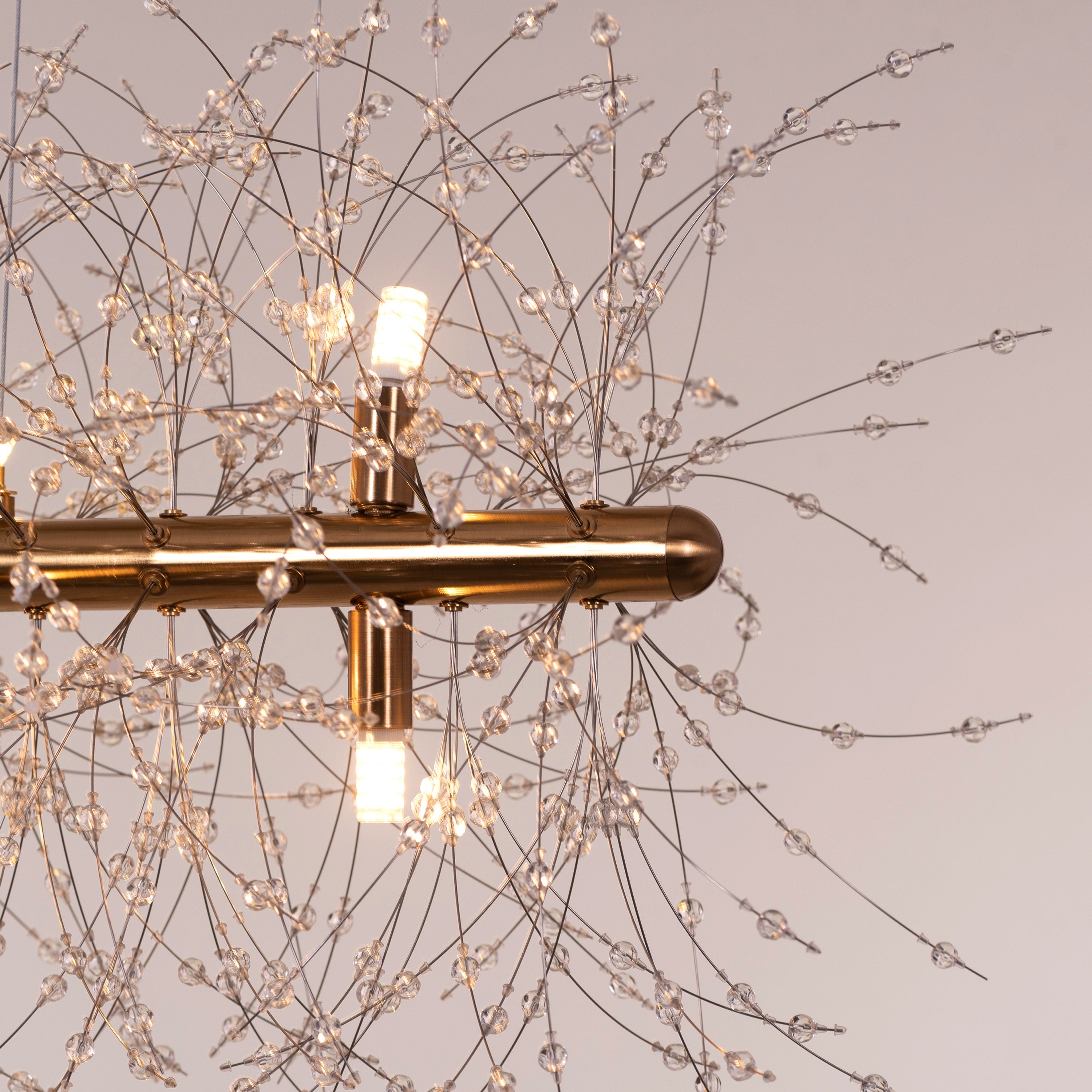 Touch The Clouds (Medium, Rectangular, Gold) Crystal Chandelier