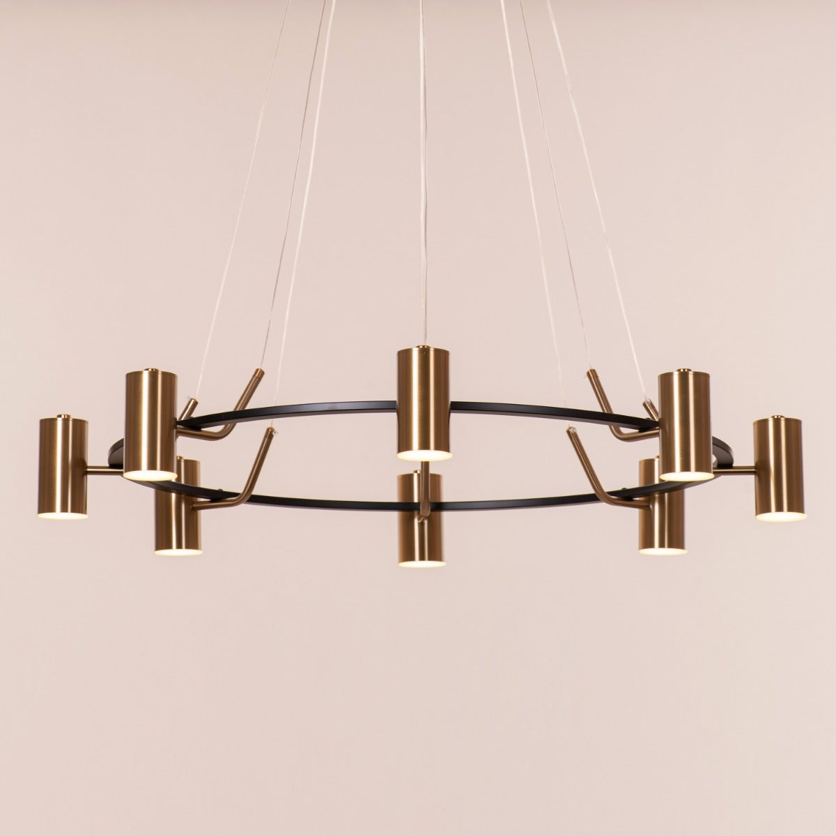 Alive On Grid Power (Large, Gold, Dimmable LED with Remote Control) Chandelier