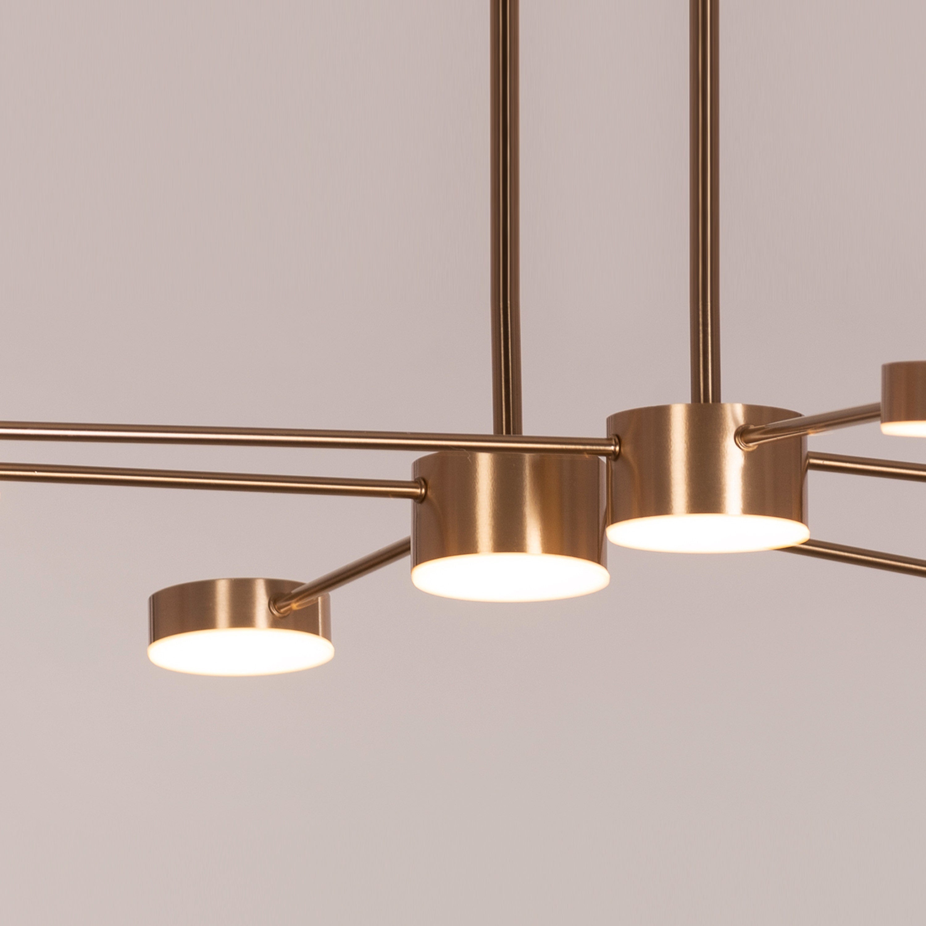 Walk On By (Large, Gold, Dimmable LED with Remote Control) Ceiling Chandelier