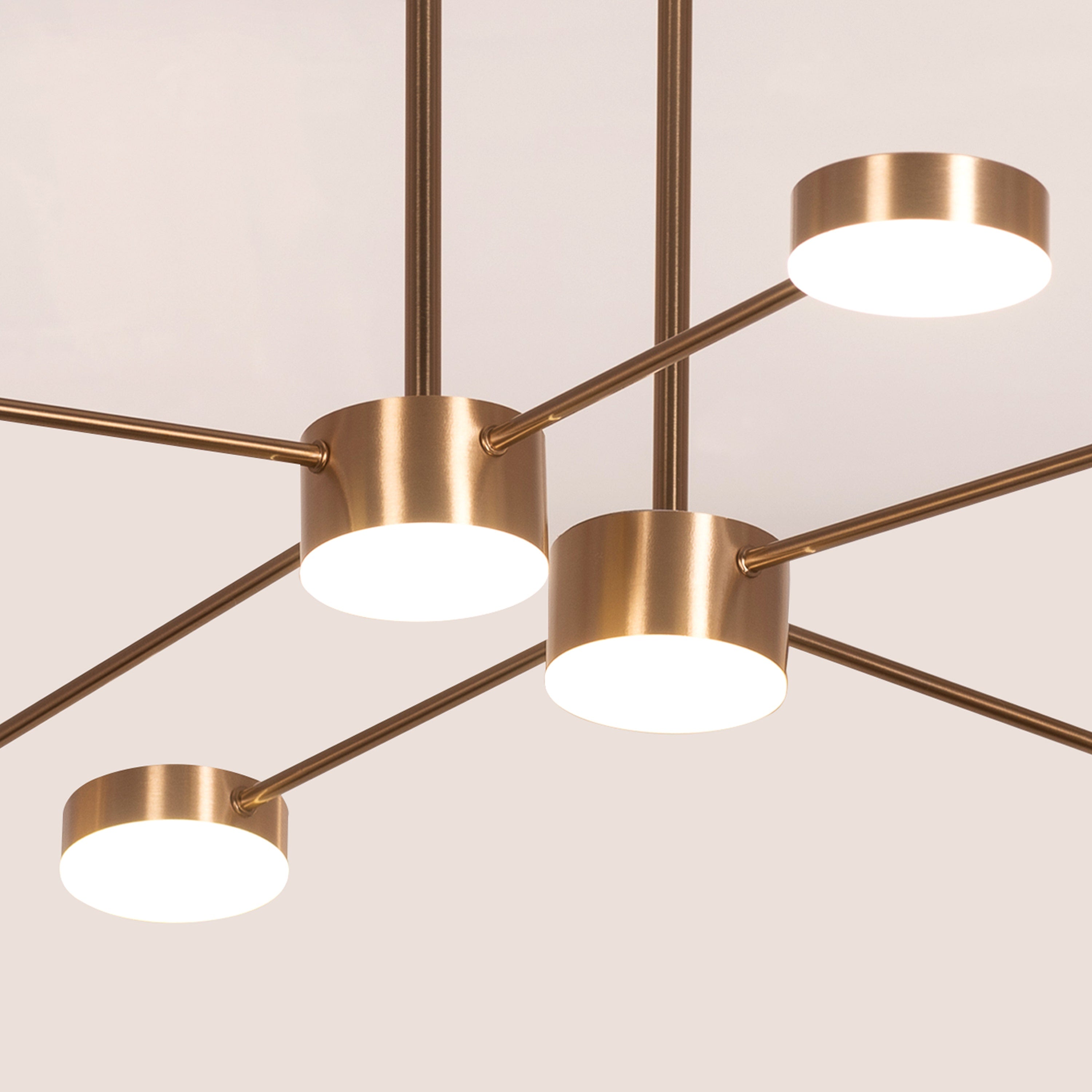 Walk On By (Large, Gold, Dimmable LED with Remote Control) Ceiling Chandelier