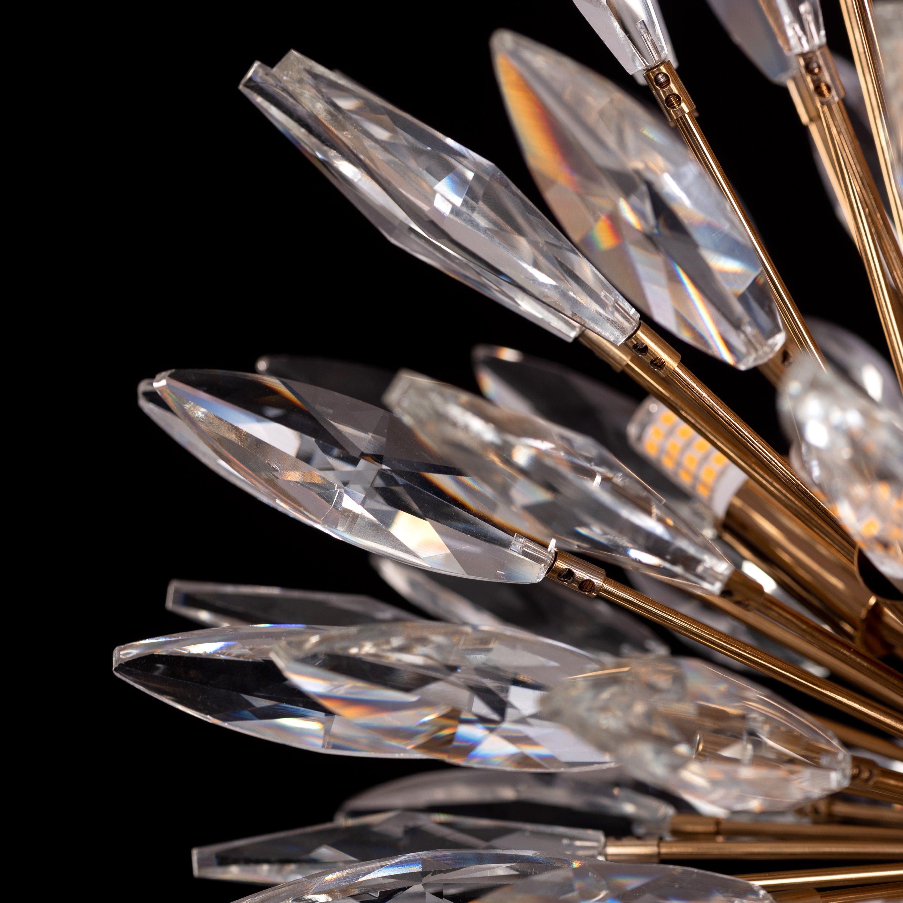 Jewel Of My Heart (Gold) Crystal Pendant Light