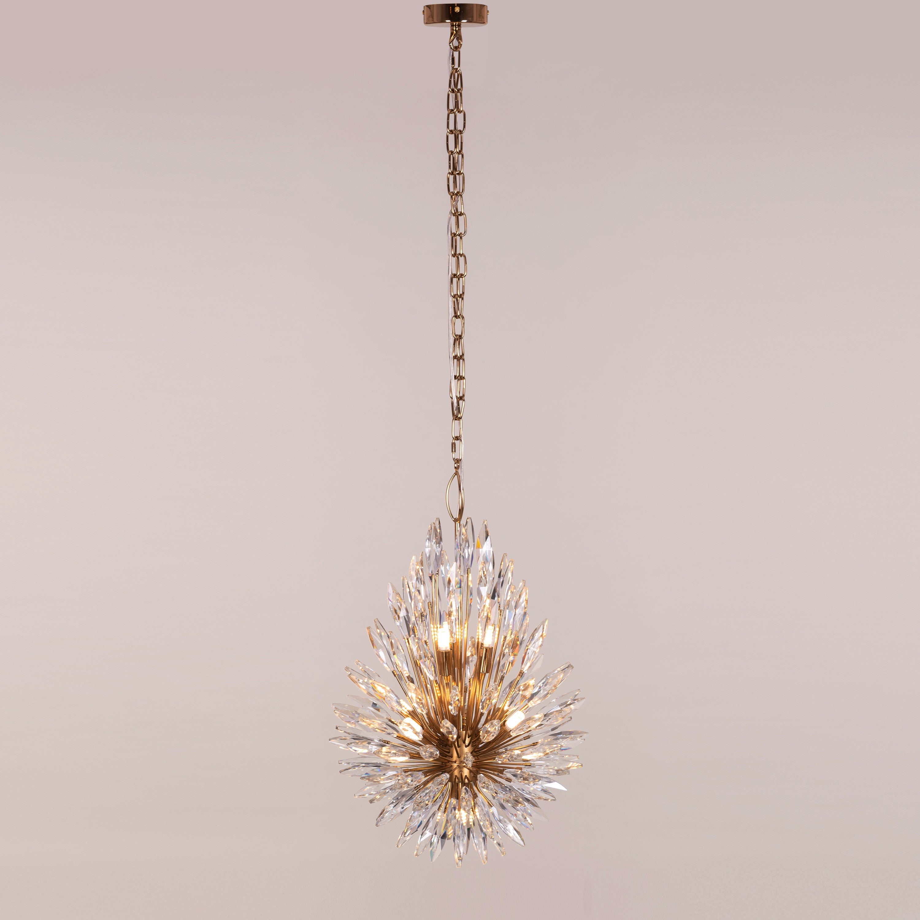 Jewel Of My Heart (Gold) Crystal Pendant Light