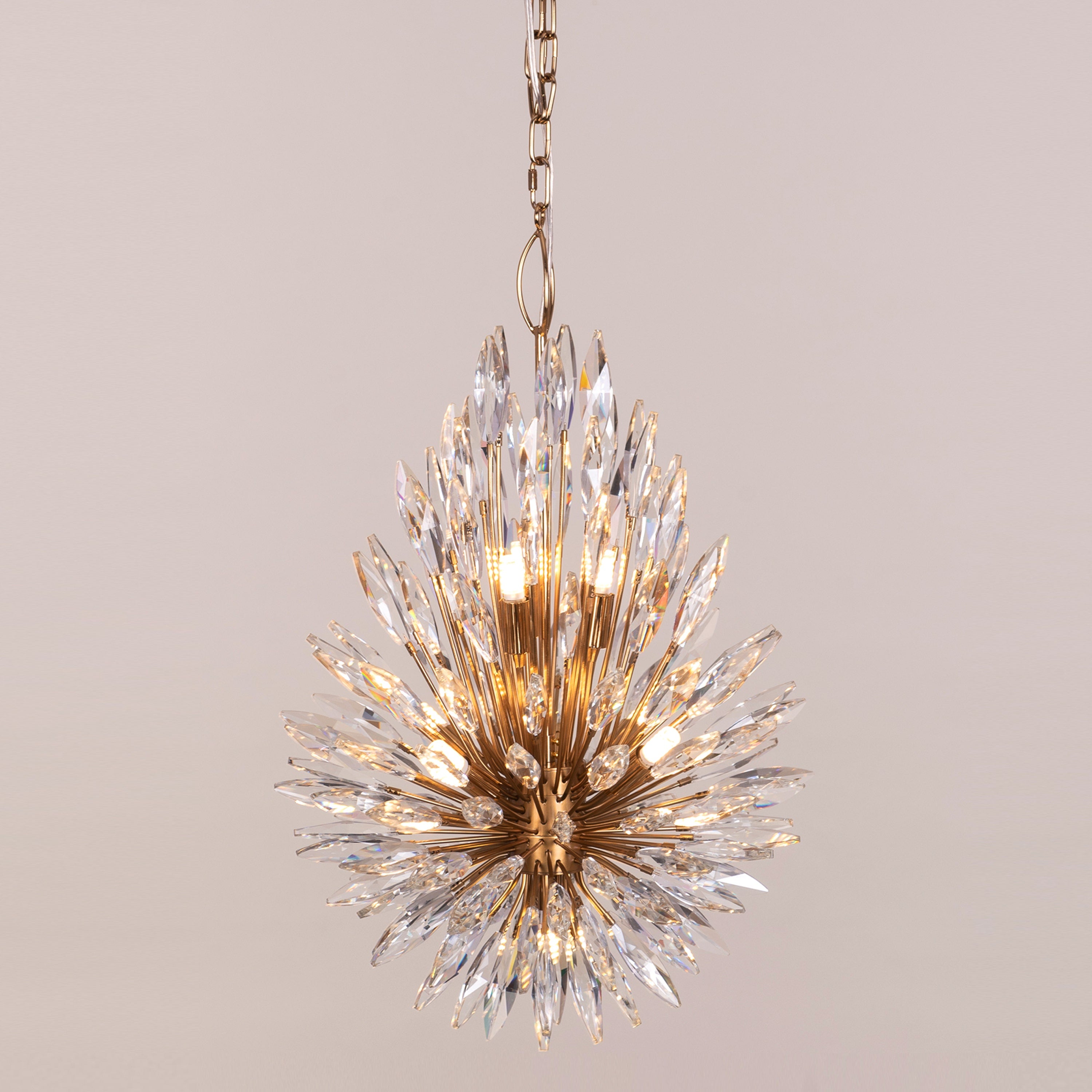 Jewel Of My Heart (Gold) Crystal Pendant Light