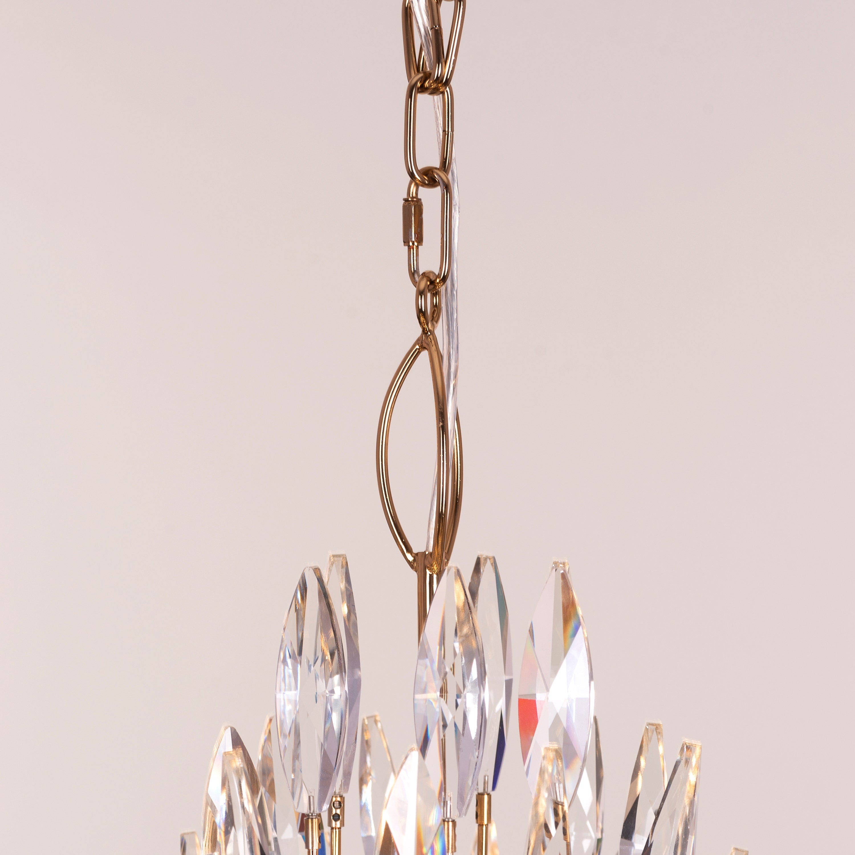 Jewel Of My Heart (Gold) Crystal Pendant Light