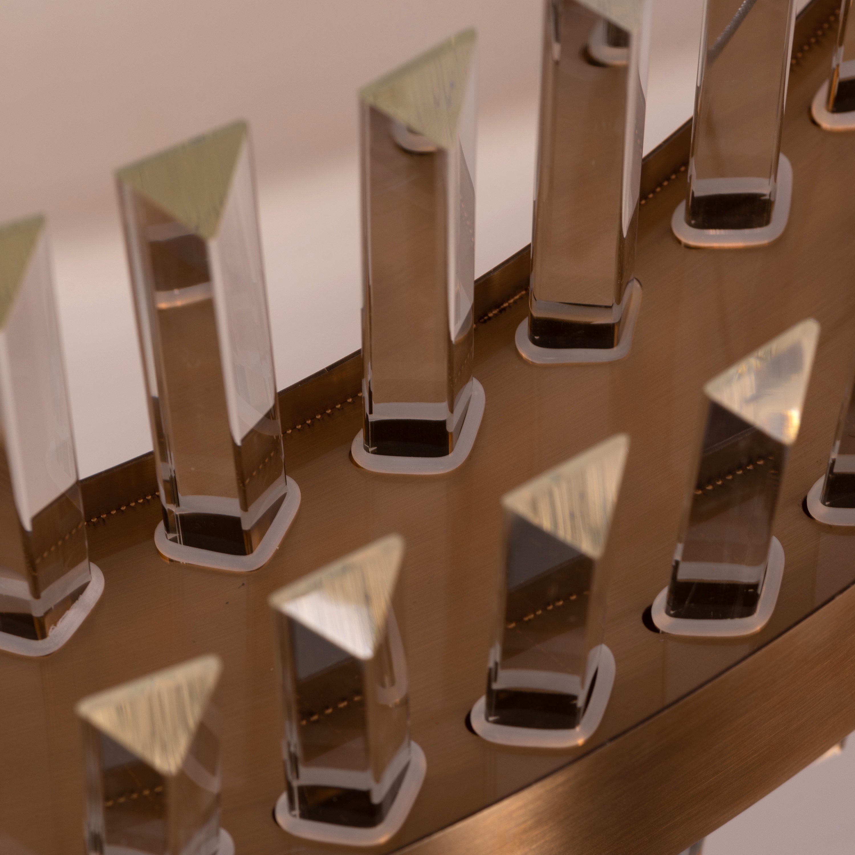 Love In Lisbon (Large, Gold, Dimmable LED with Remote Control) Crystal Chandelier