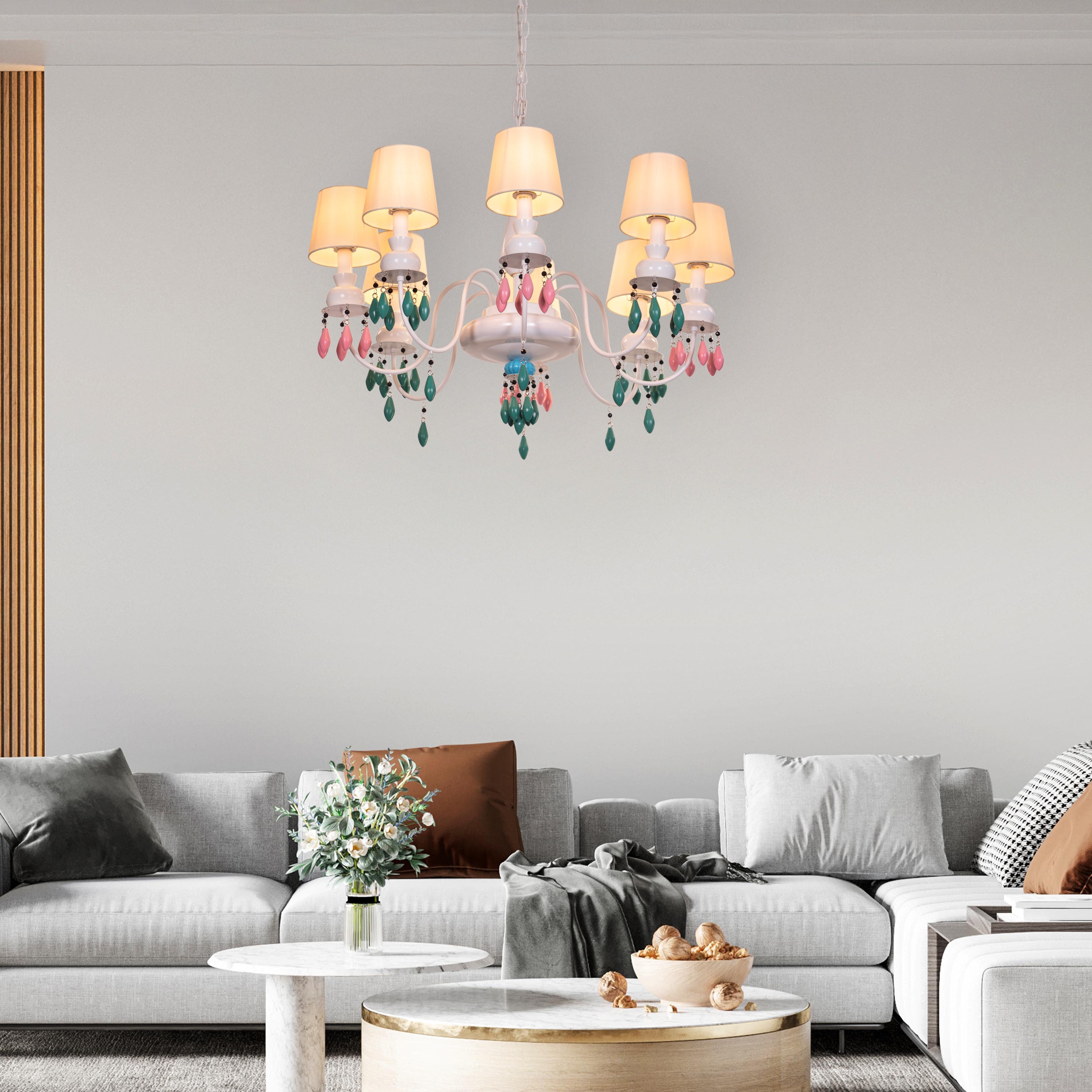 Faraway Tree (Large, White) Ceramic Chandelier