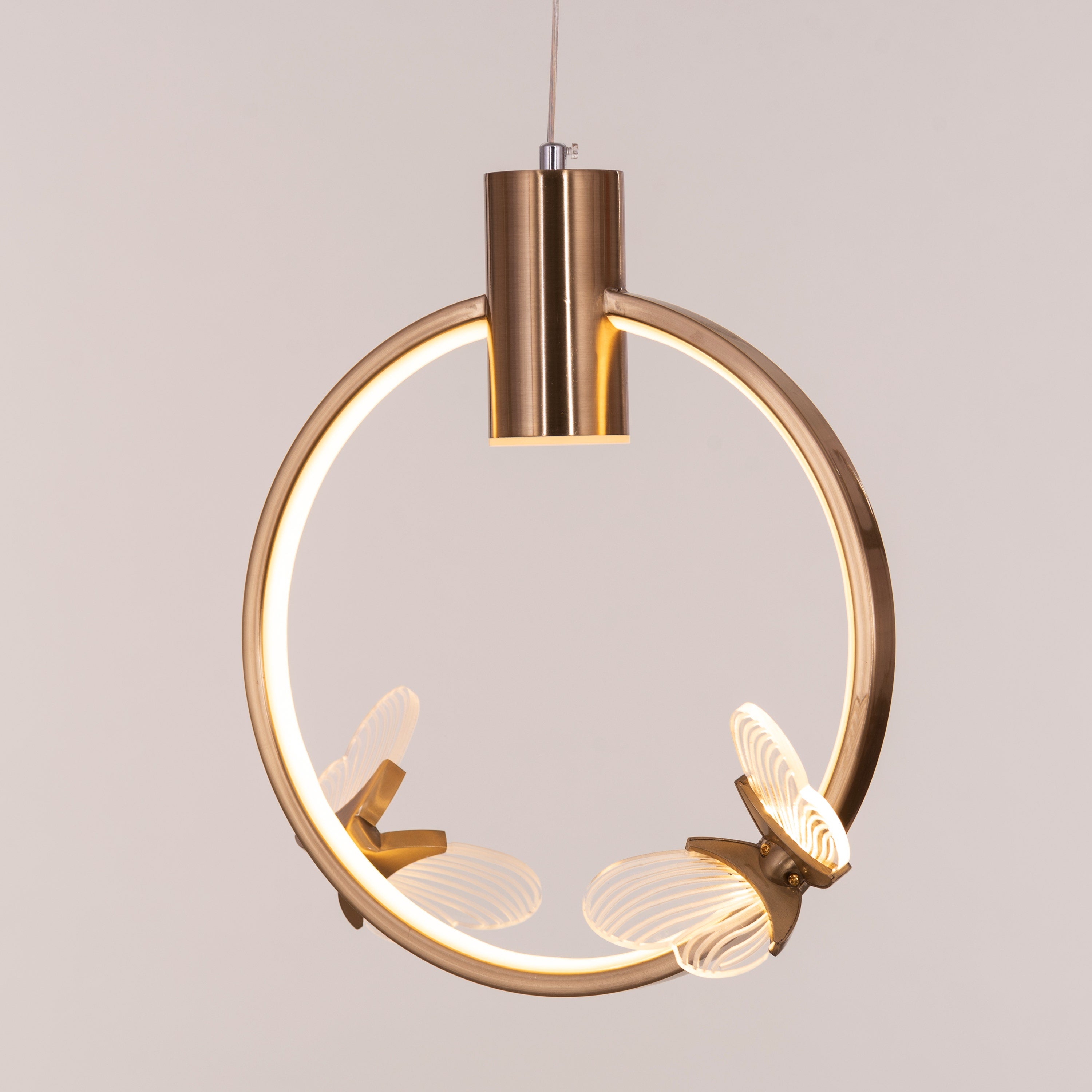 Butterfly Kisses (Gold, Dimmable LED With Remote Control) Pendant Light