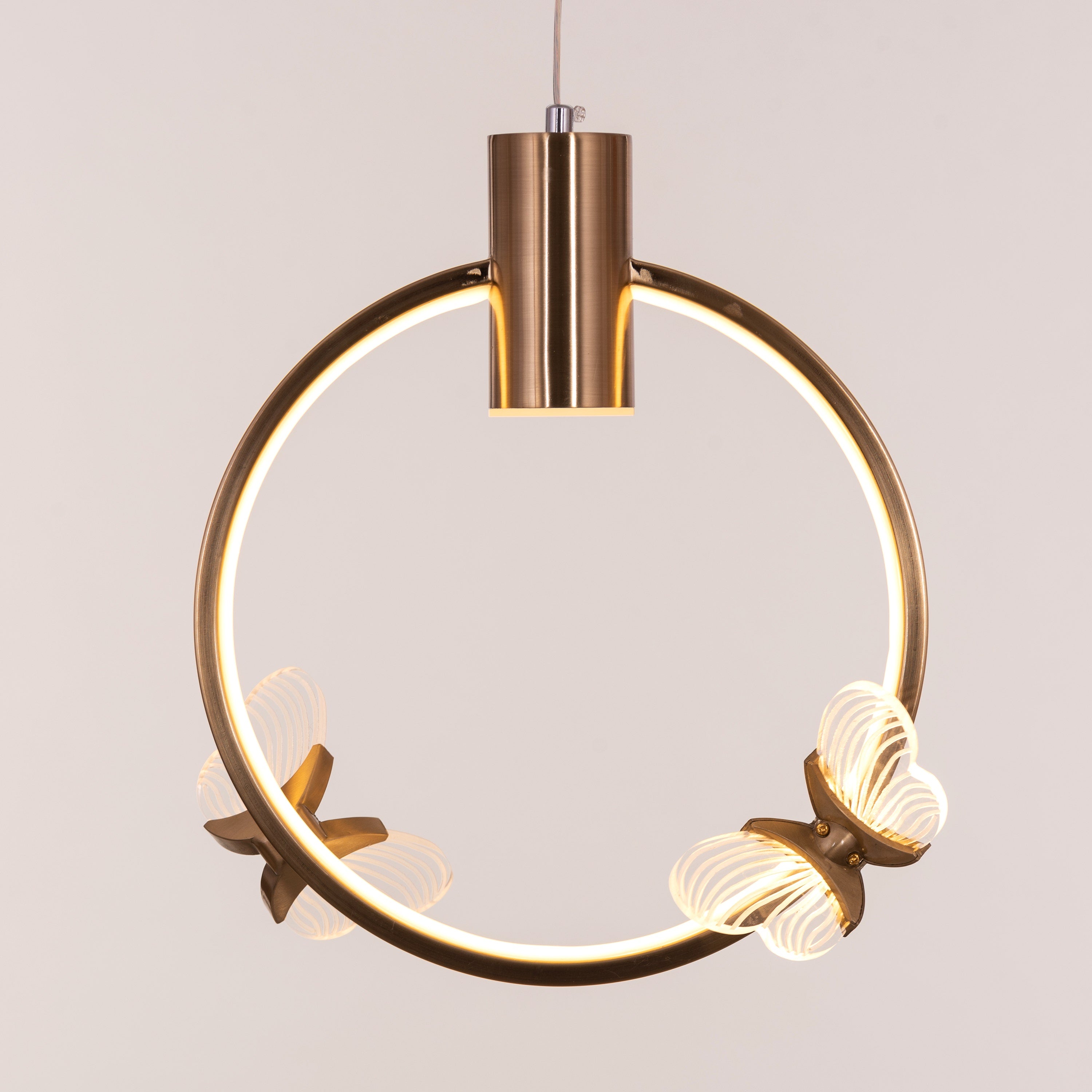 Butterfly Kisses (Gold, Dimmable LED With Remote Control) Pendant Light