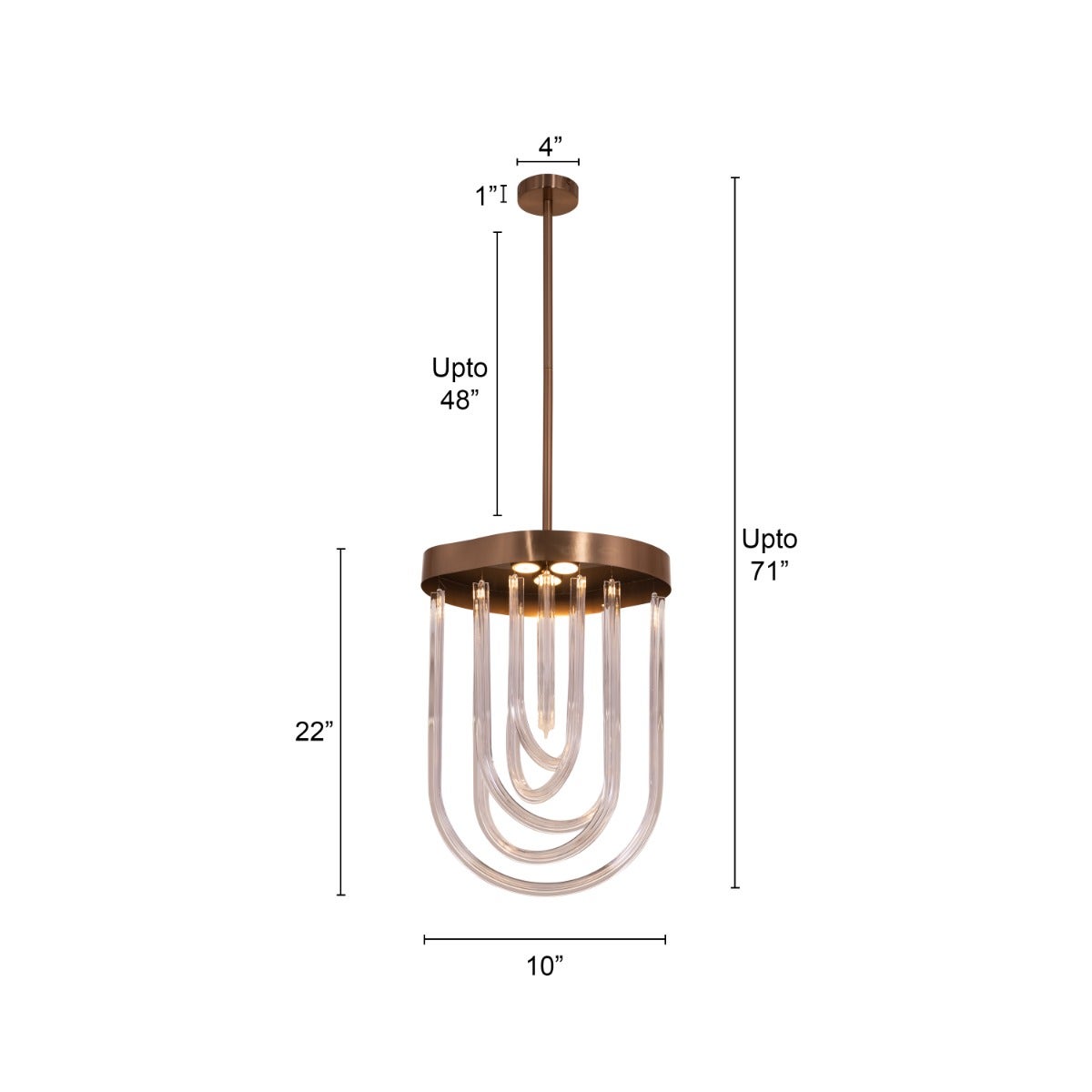 Read The Room (Gold, Built-In LED) Pendant Light