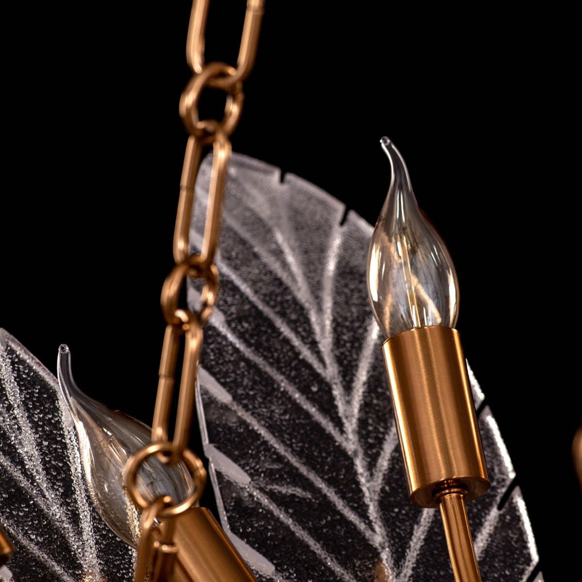 Trance (Large, Gold) Glass Chandelier