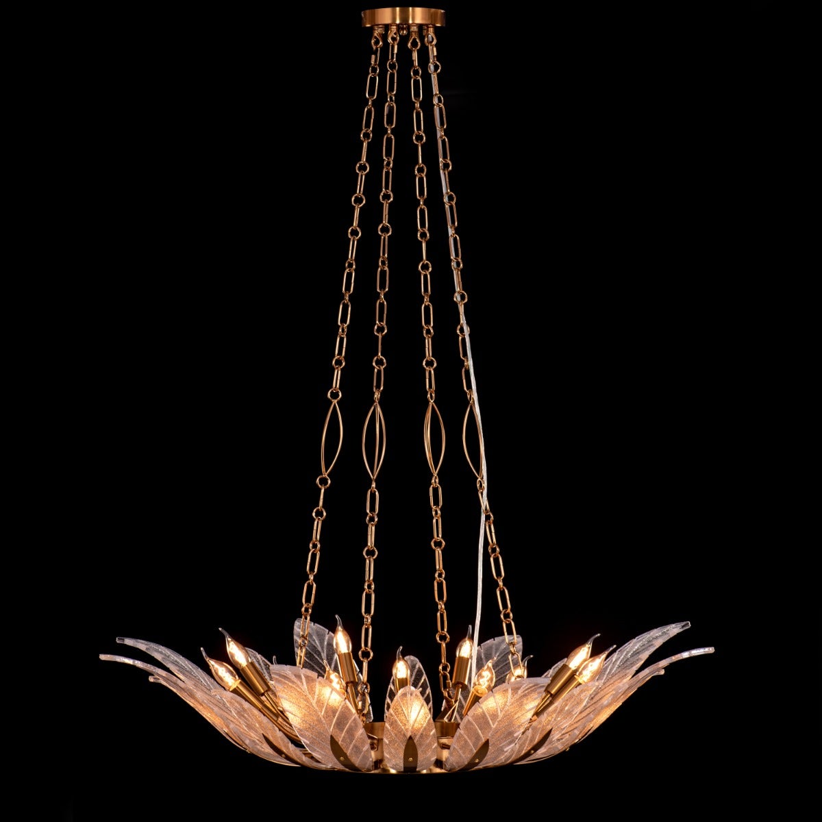 Trance (Large, Gold) Glass Chandelier