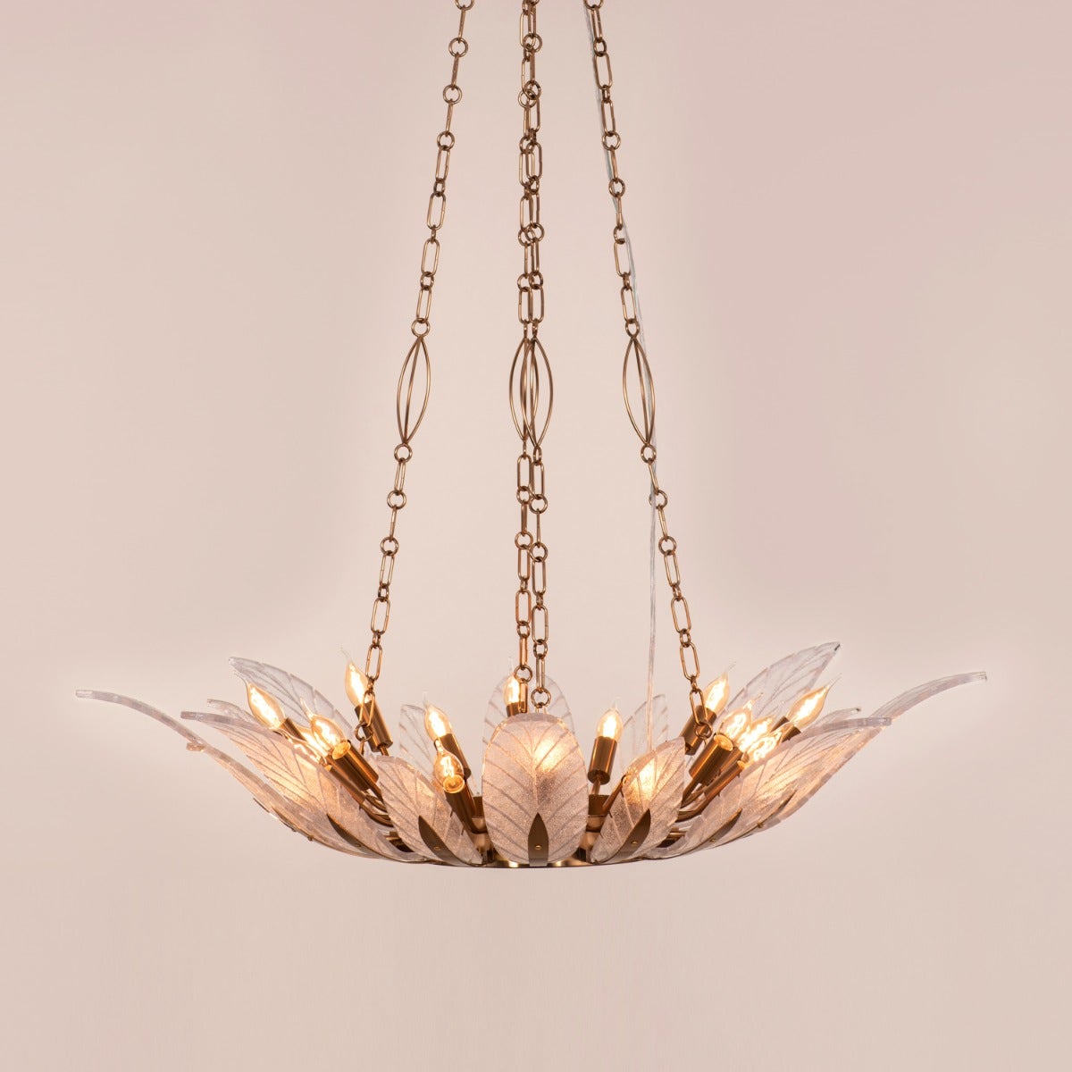 Trance (Large, Gold) Glass Chandelier