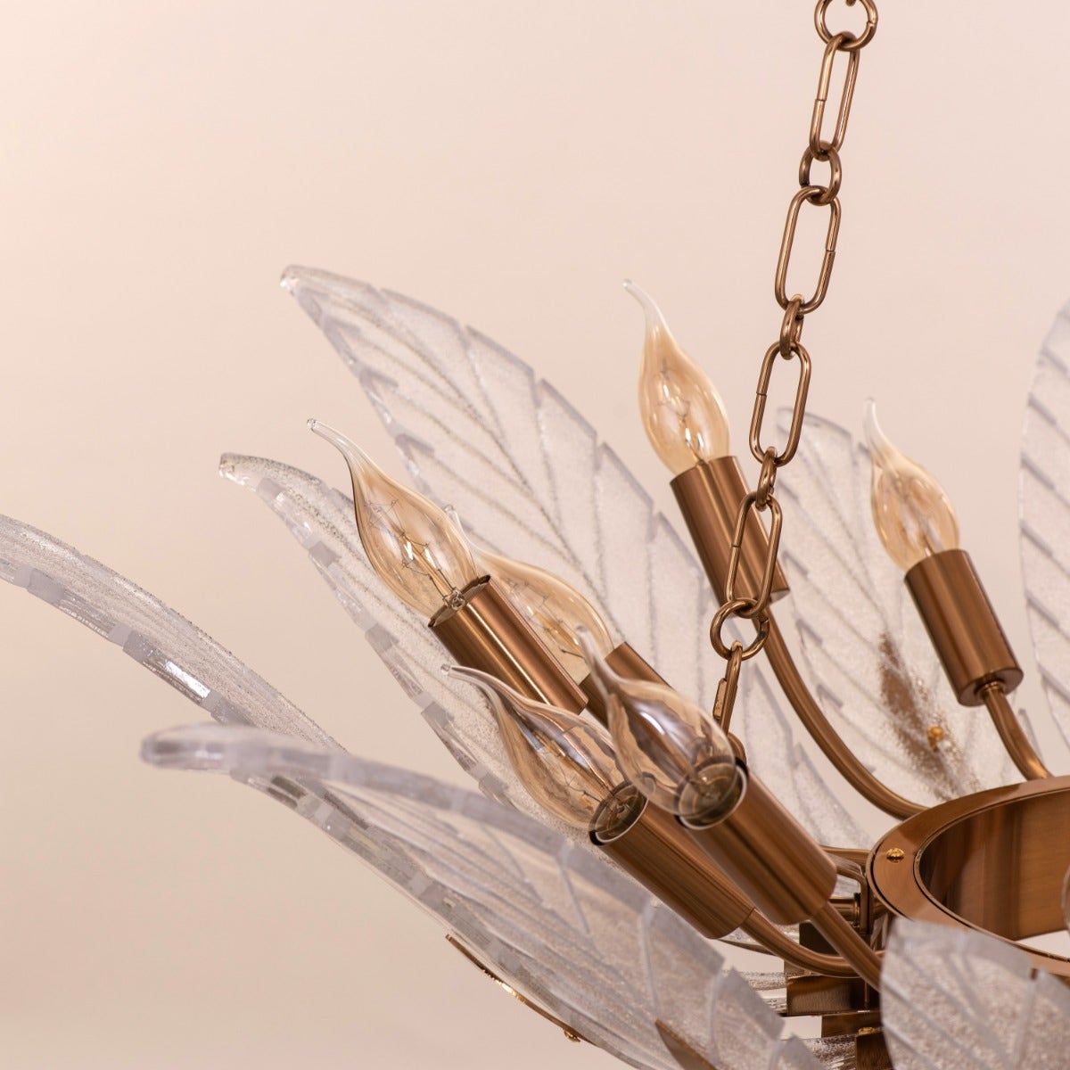 Trance (Large, Gold) Glass Chandelier