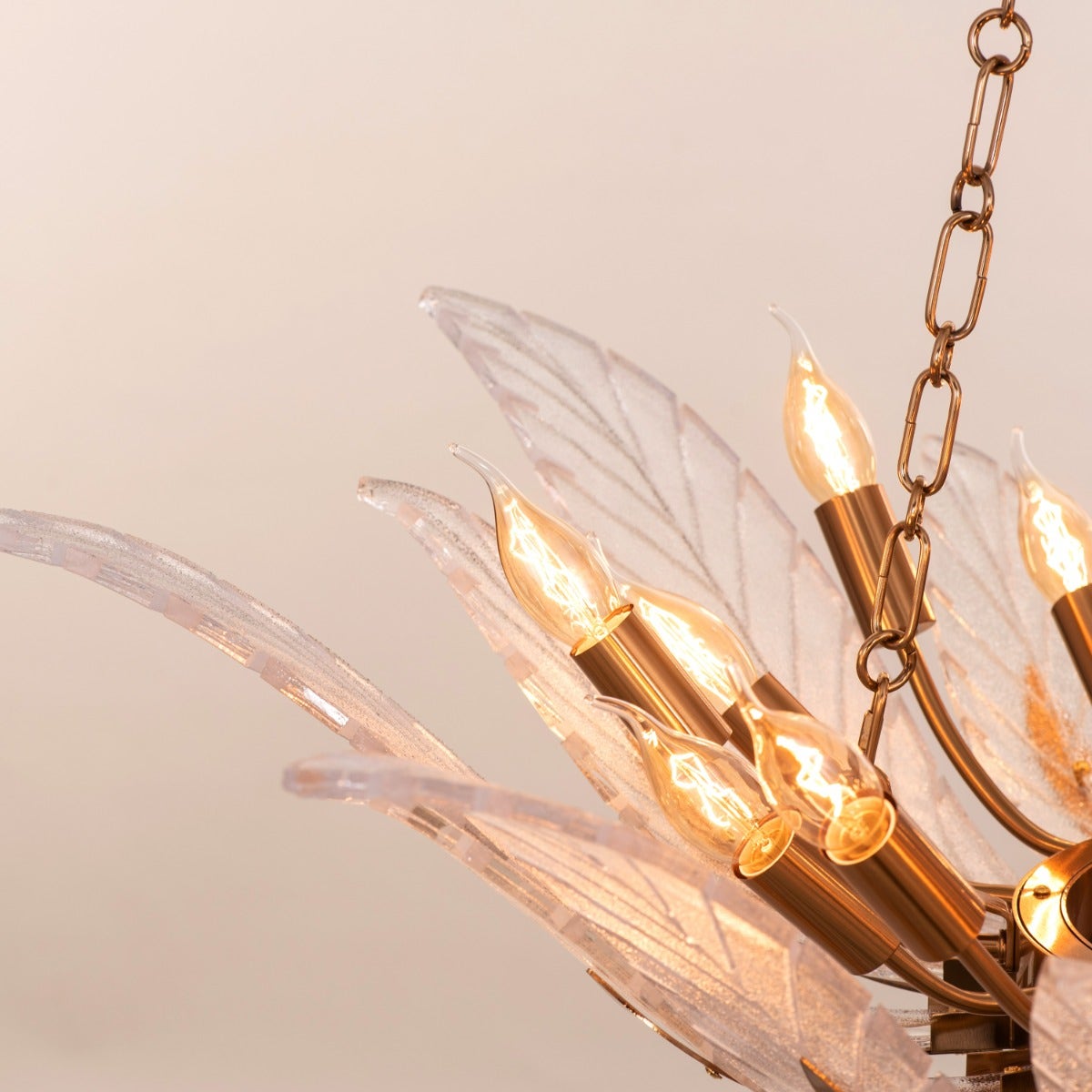 Trance (Large, Gold) Glass Chandelier