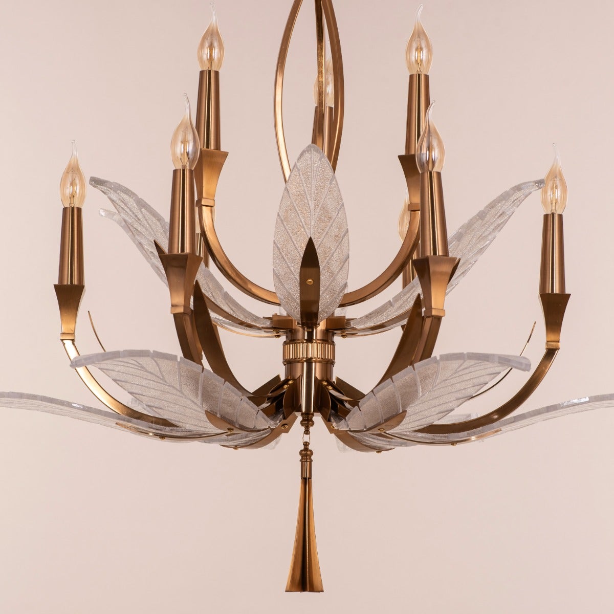 Trance (Medium, Gold) Glass Chandelier