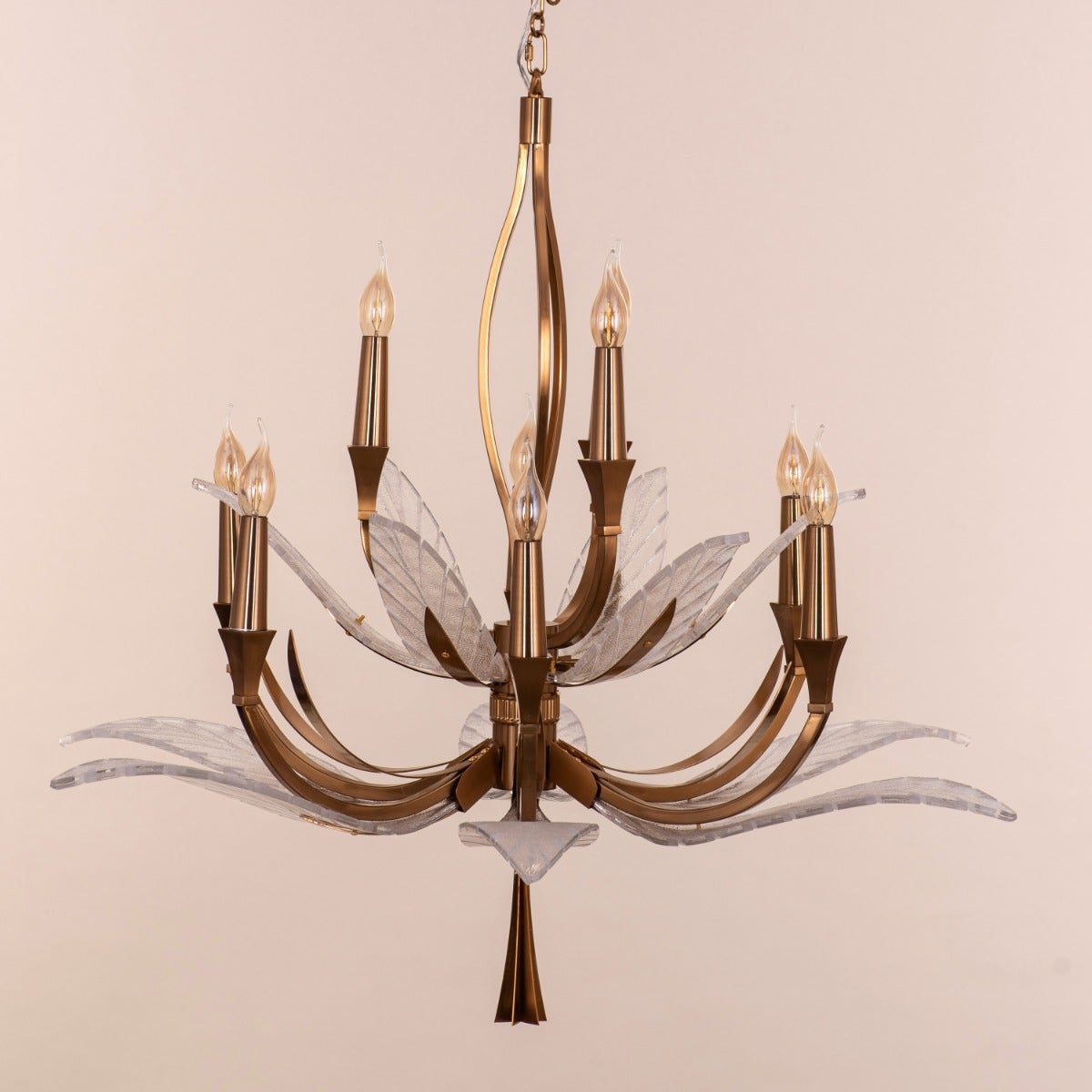 Trance (Medium, Gold) Glass Chandelier