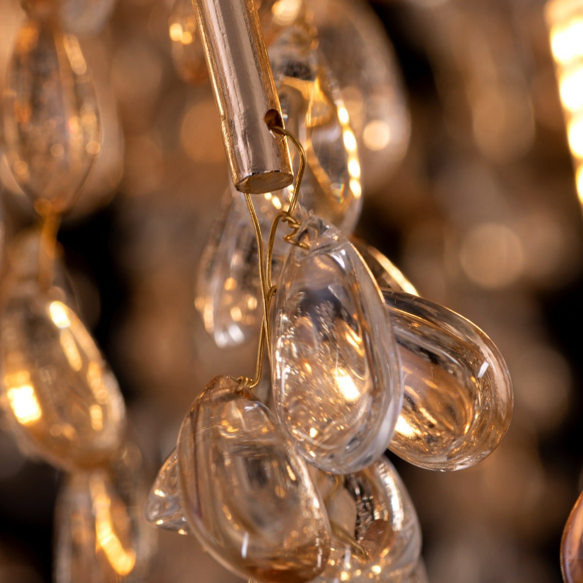 Poets That Write (Small, Gold) Tree Branch Crystal Chandelier