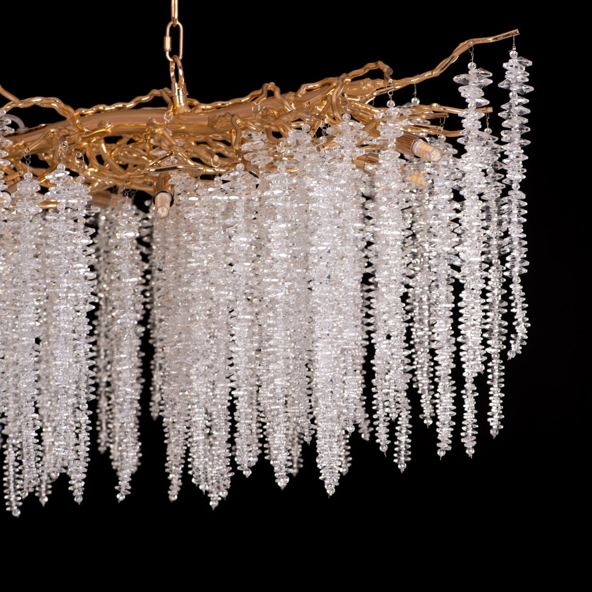 Up With The Fairies (Large, Gold) Tree Branch Crystal Chandelier